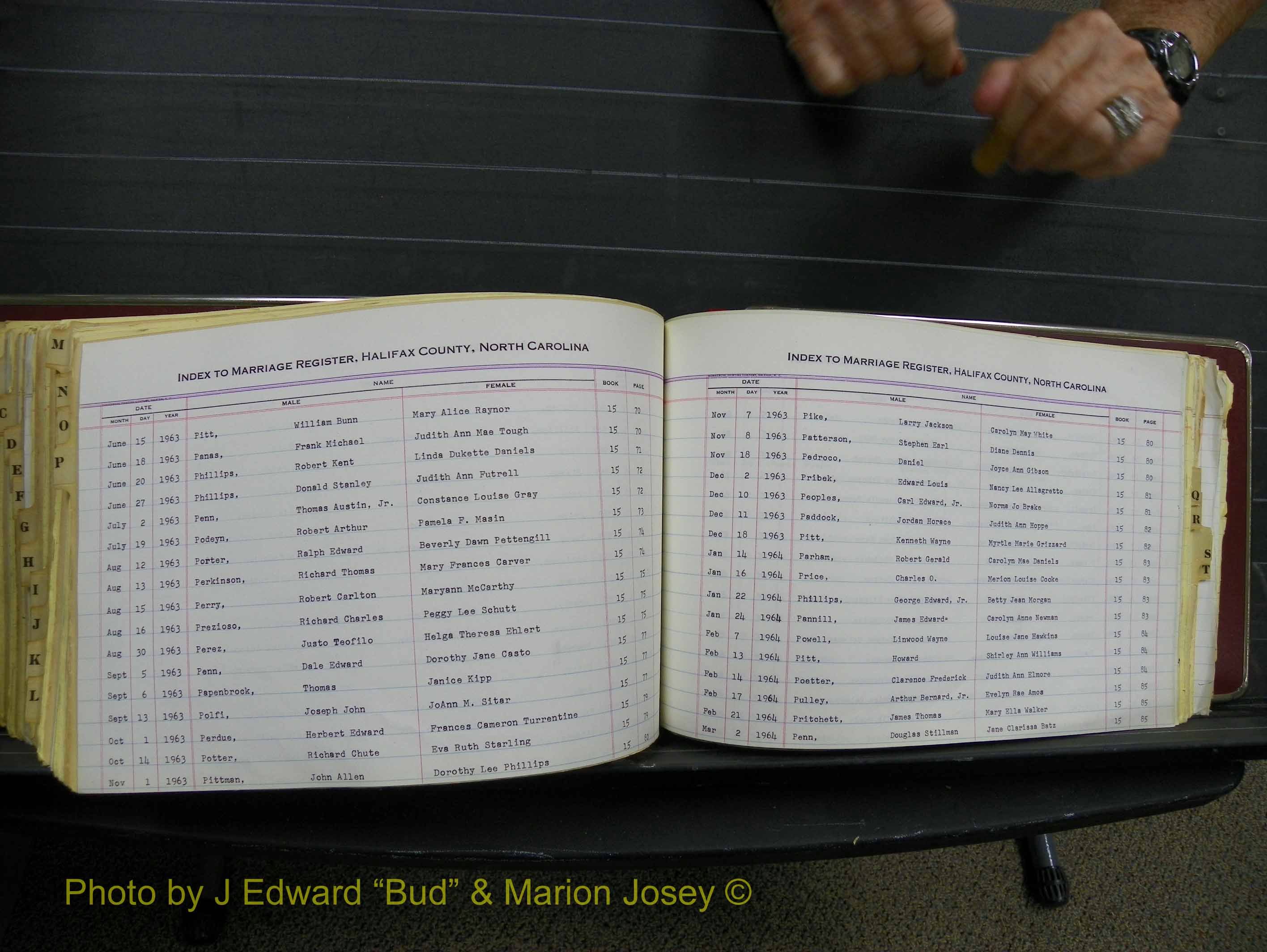 Halifax Marriage Index, 1963-1979 Index P02.JPG