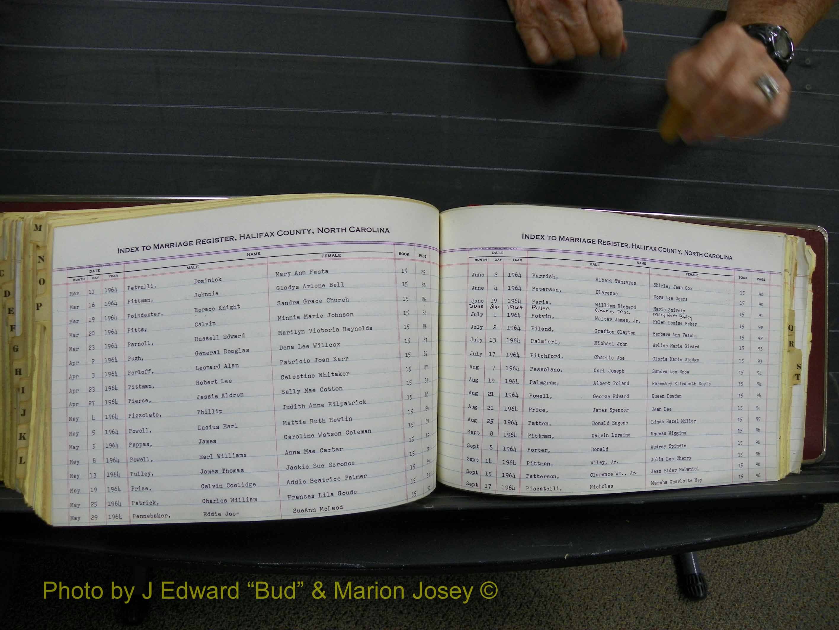 Halifax Marriage Index, 1963-1979 Index P03.JPG