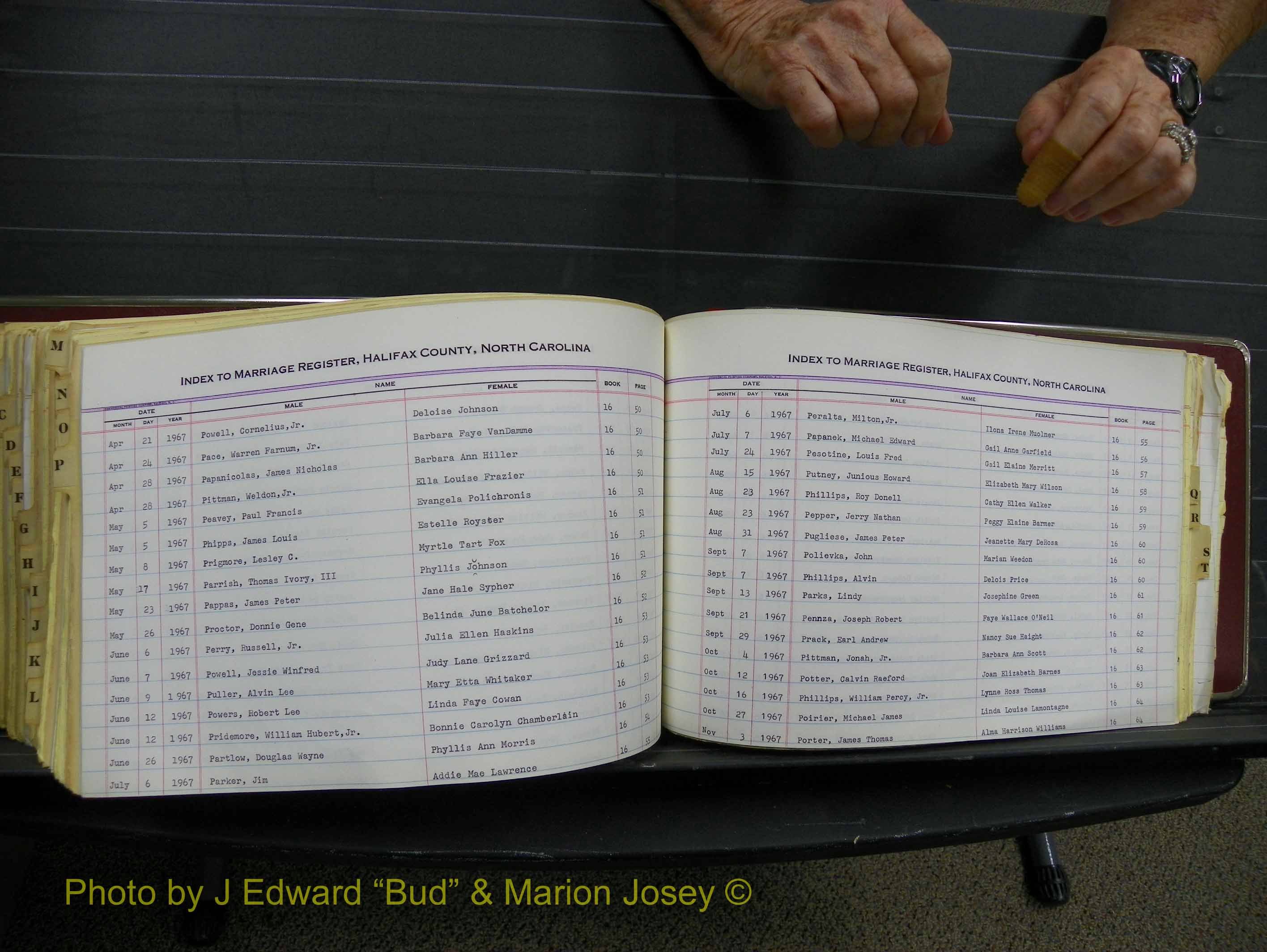 Halifax Marriage Index, 1963-1979 Index P08.JPG