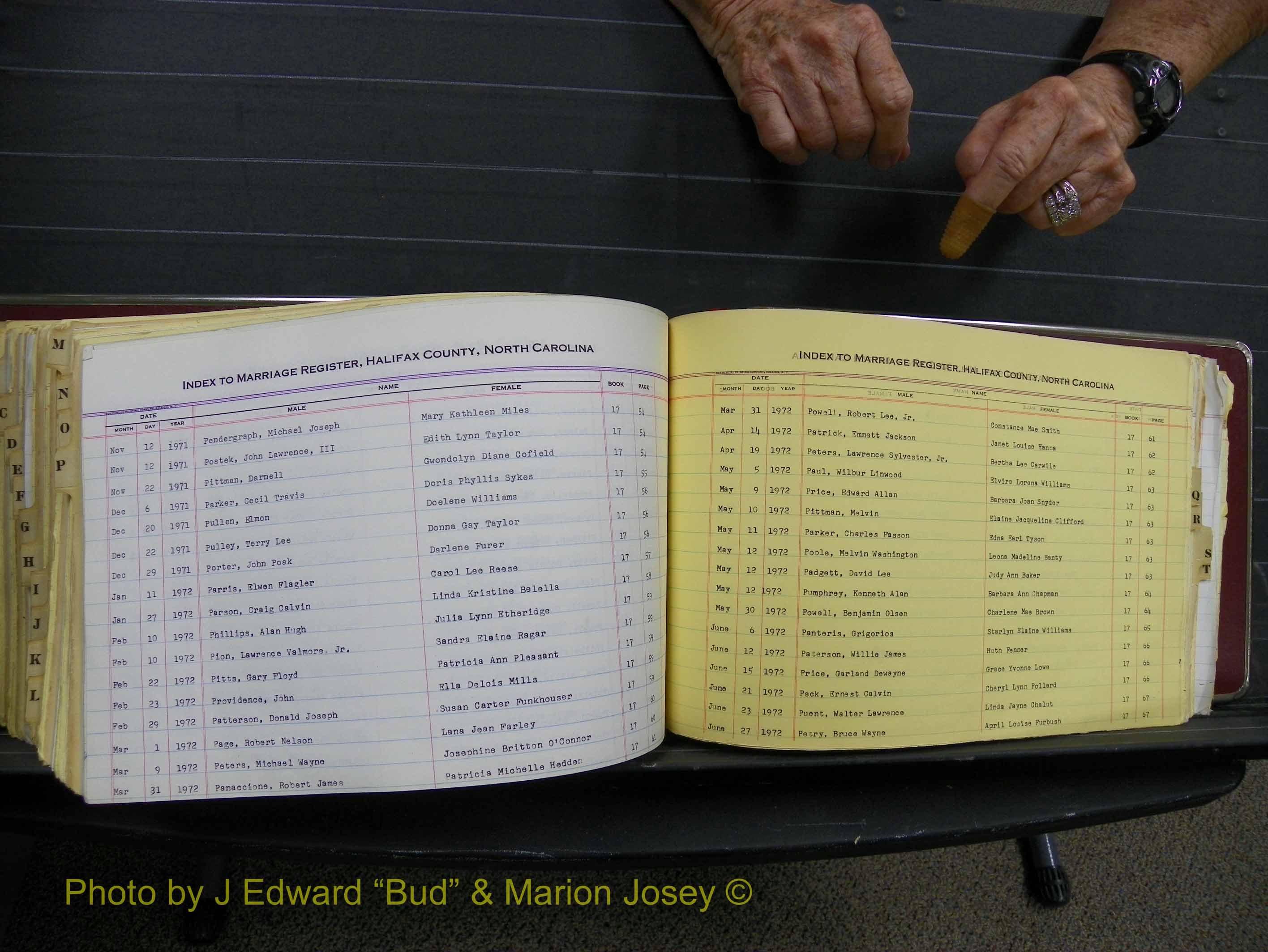 Halifax Marriage Index, 1963-1979 Index P16.JPG