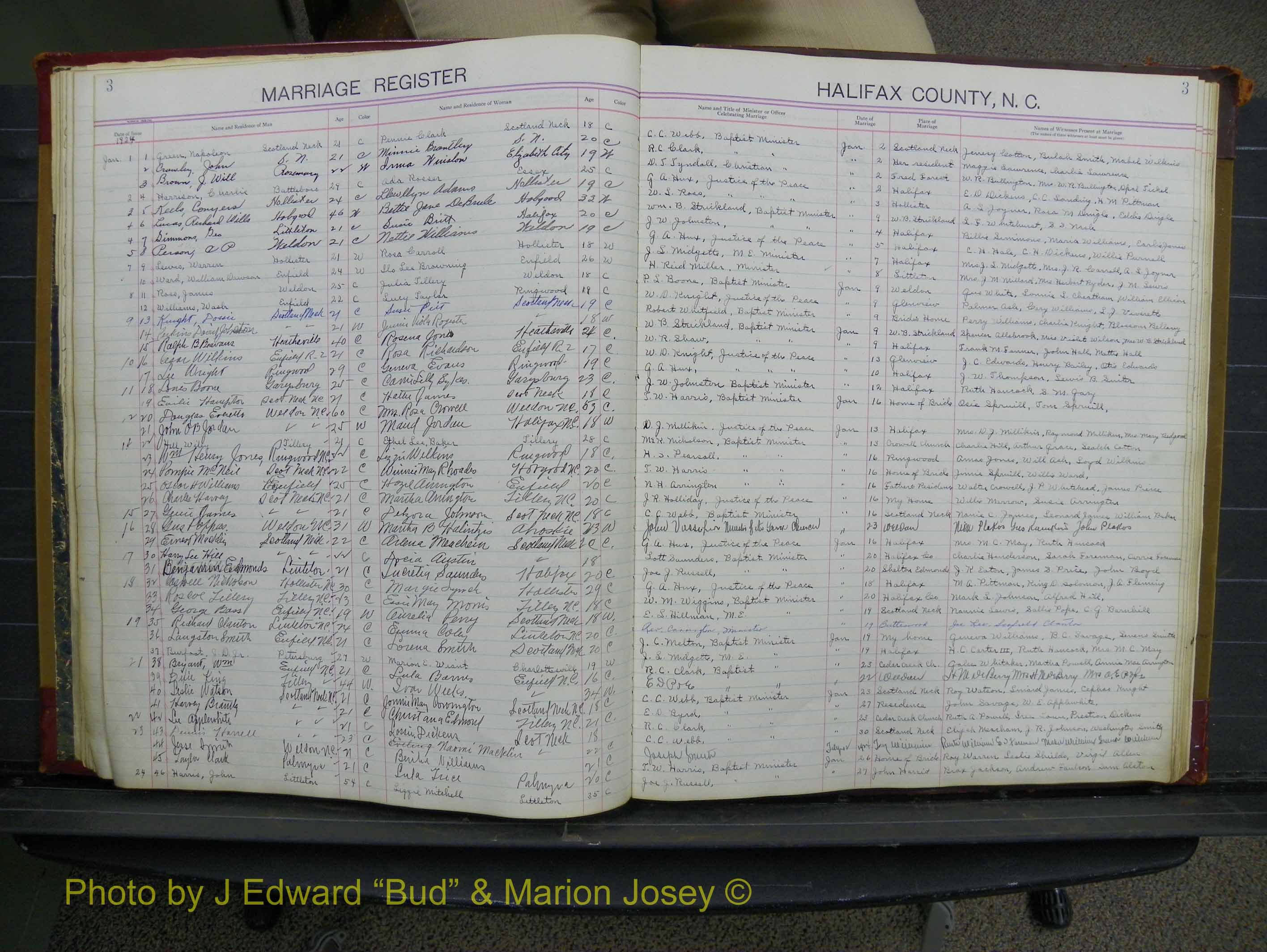 Halifax Marriage Book 10, 1923-1931 P 003.JPG