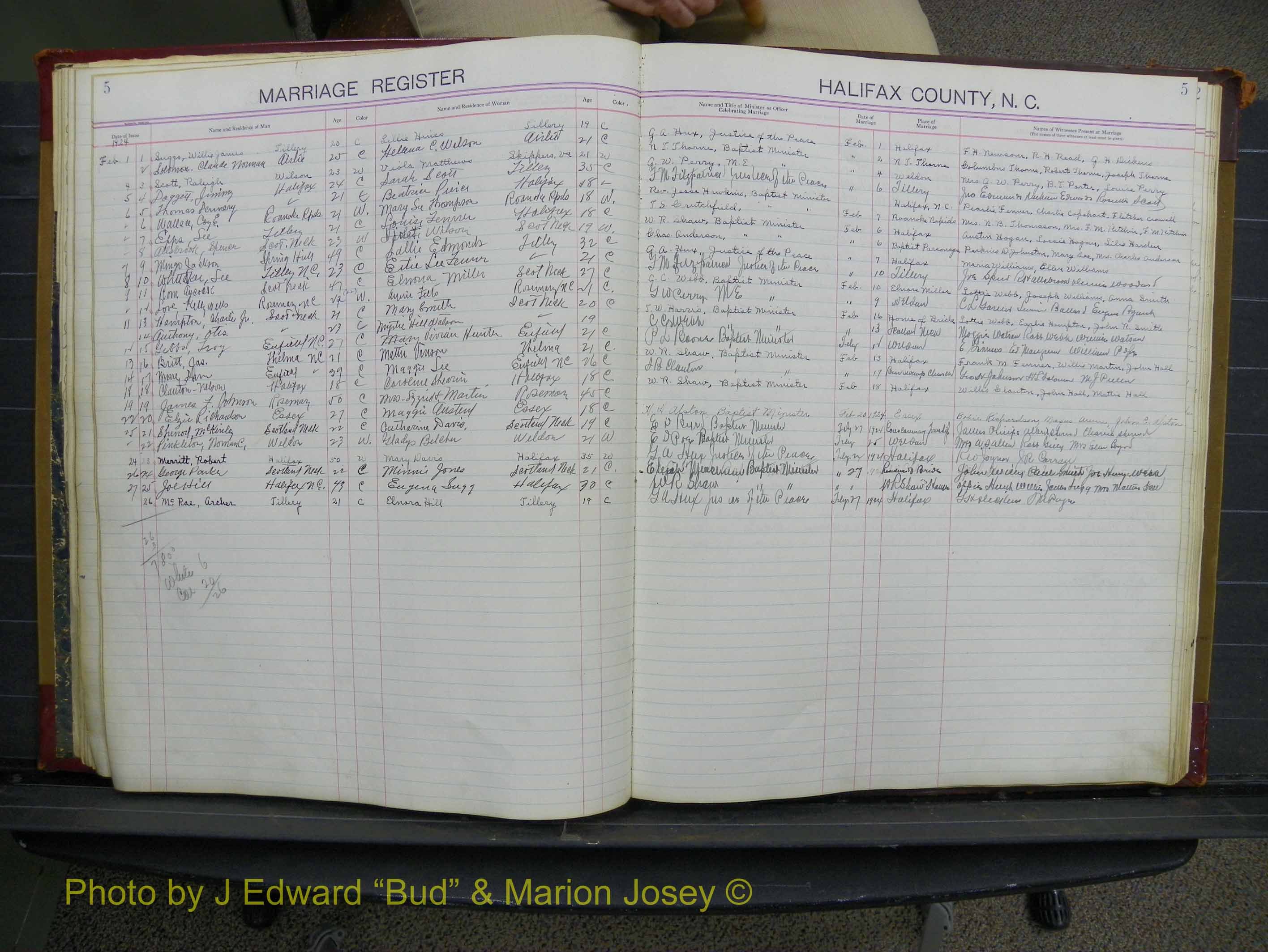 Halifax Marriage Book 10, 1923-1931 P 005.JPG