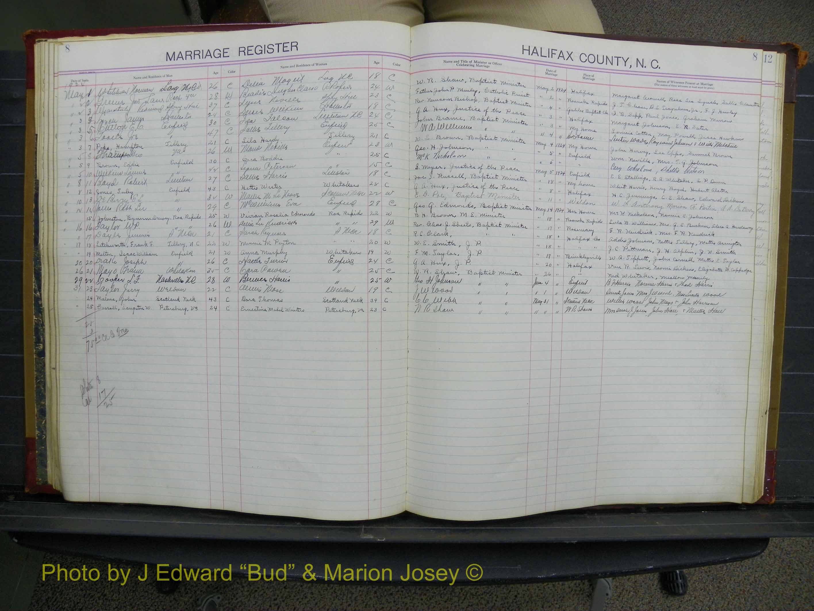 Halifax Marriage Book 10, 1923-1931 P 008.JPG