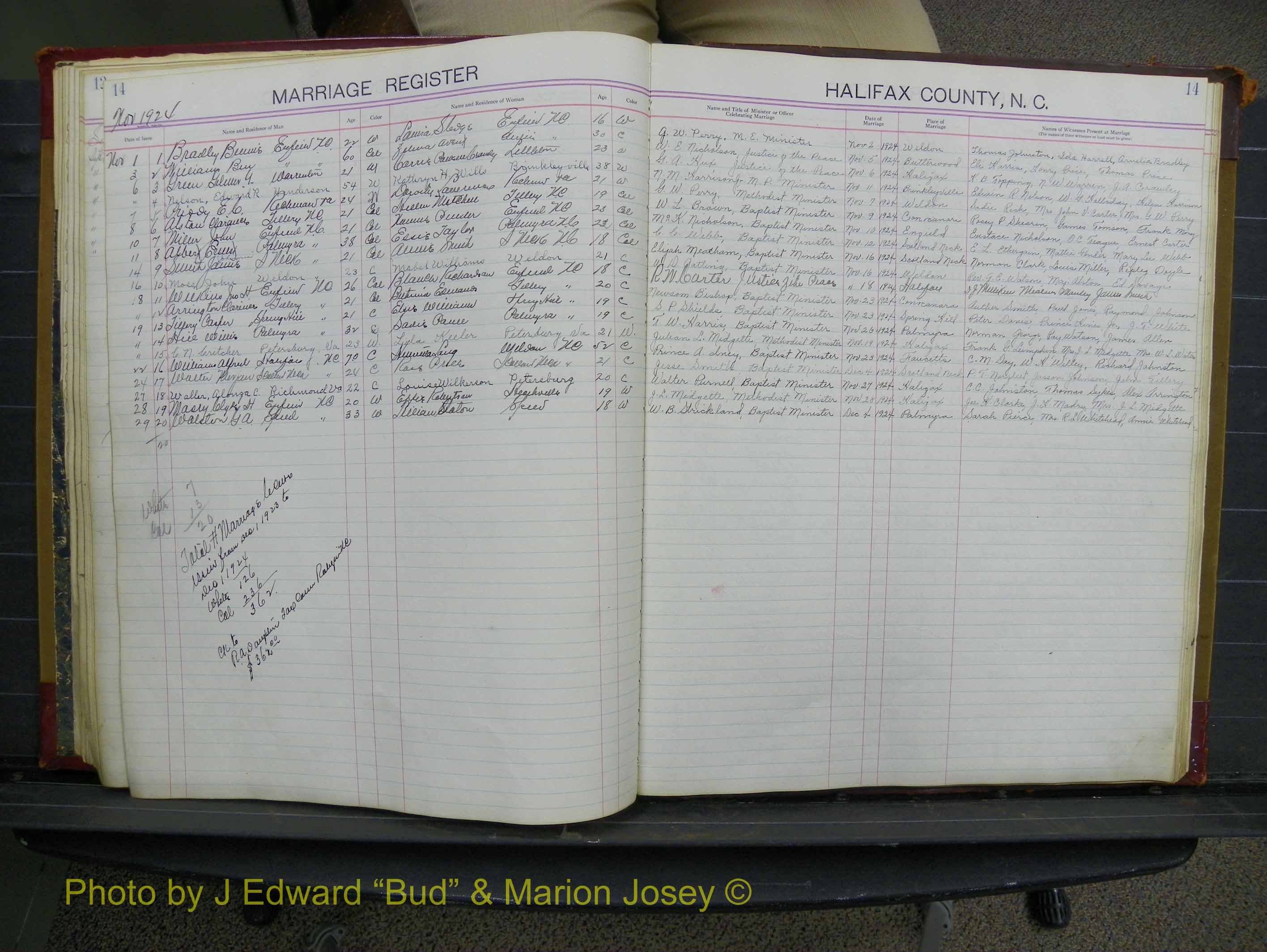 Halifax Marriage Book 10, 1923-1931 P 014.JPG