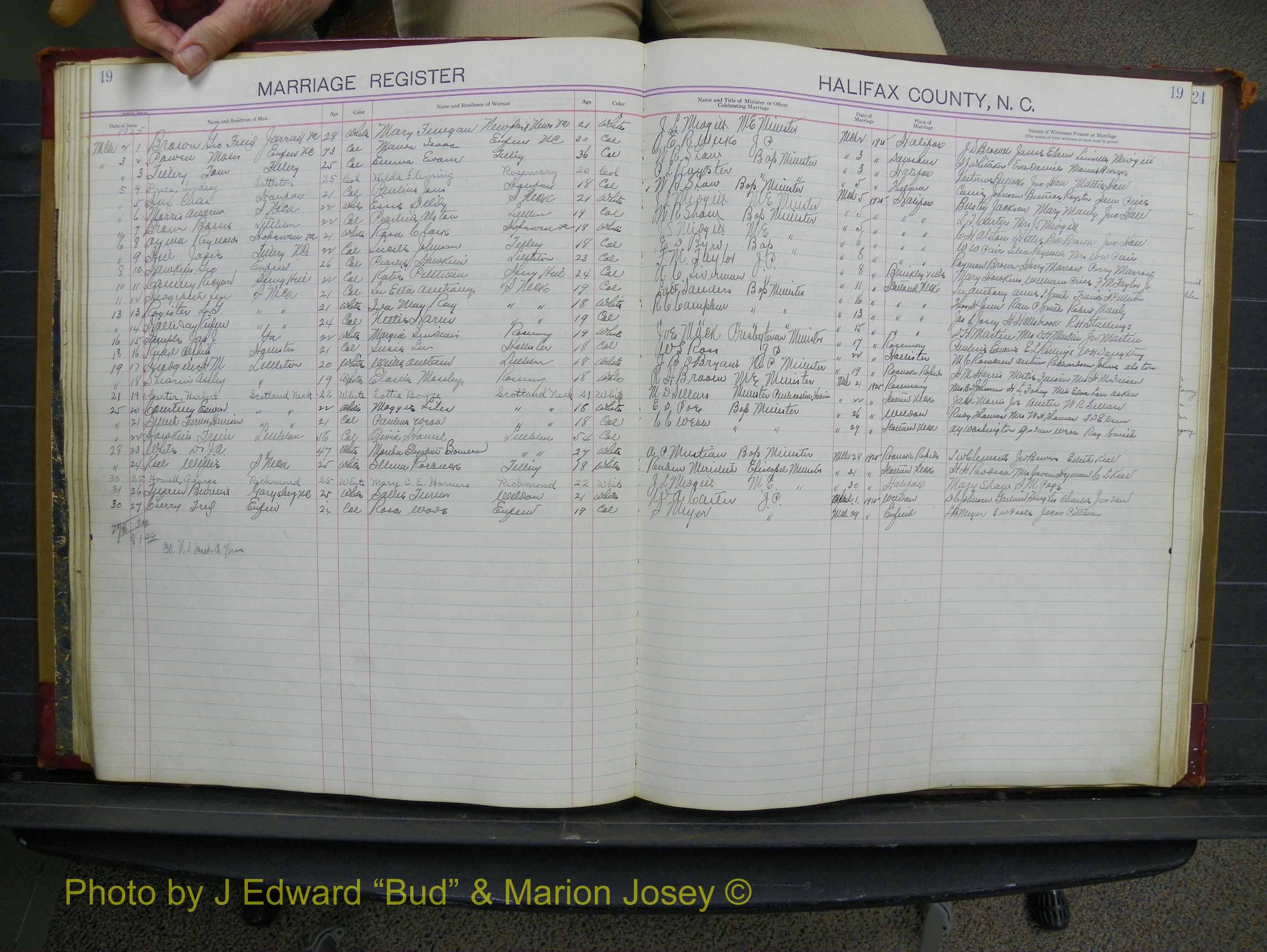 Halifax Marriage Book 10, 1923-1931 P 019.JPG