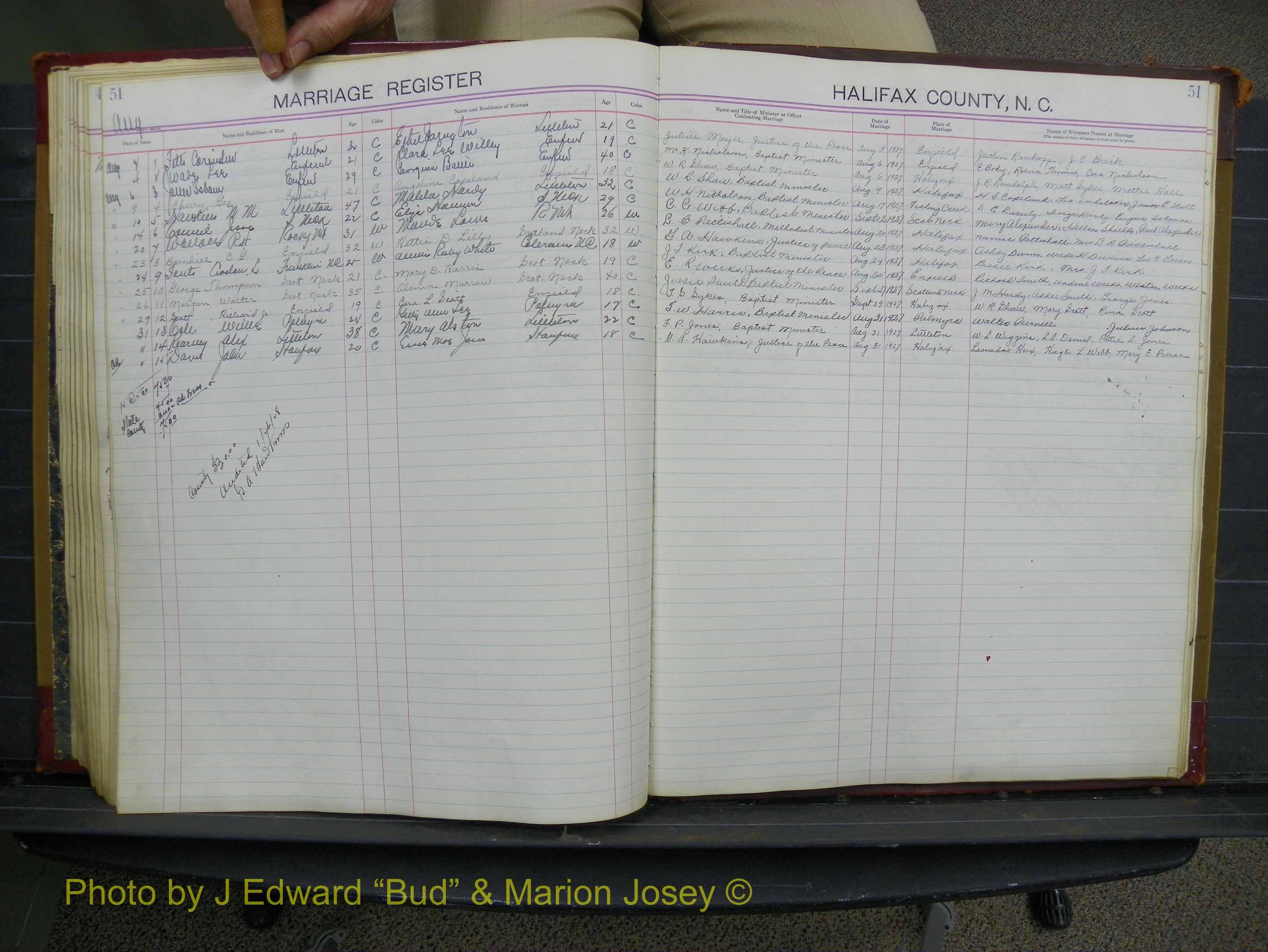 Halifax Marriage Book 10, 1923-1931 P 051.JPG