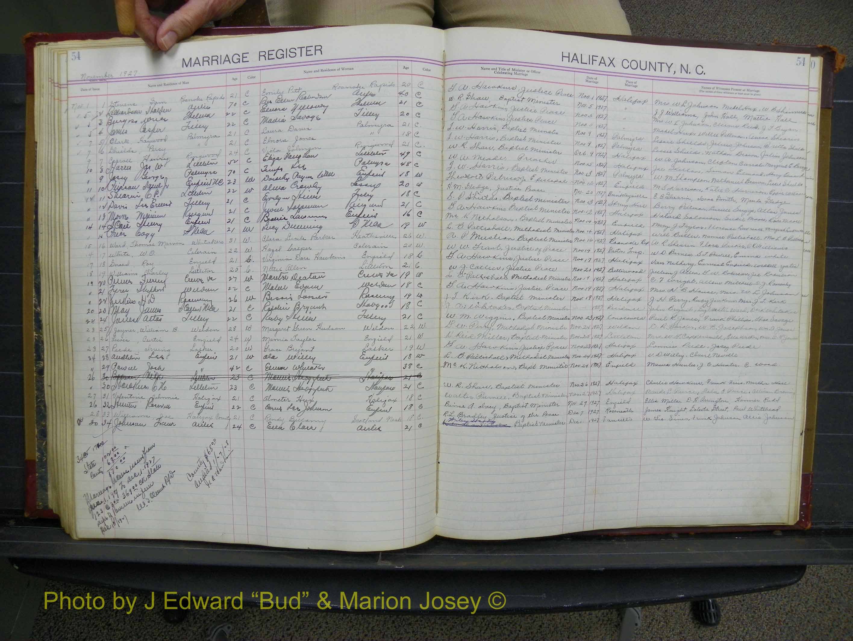 Halifax Marriage Book 10, 1923-1931 P 054.JPG