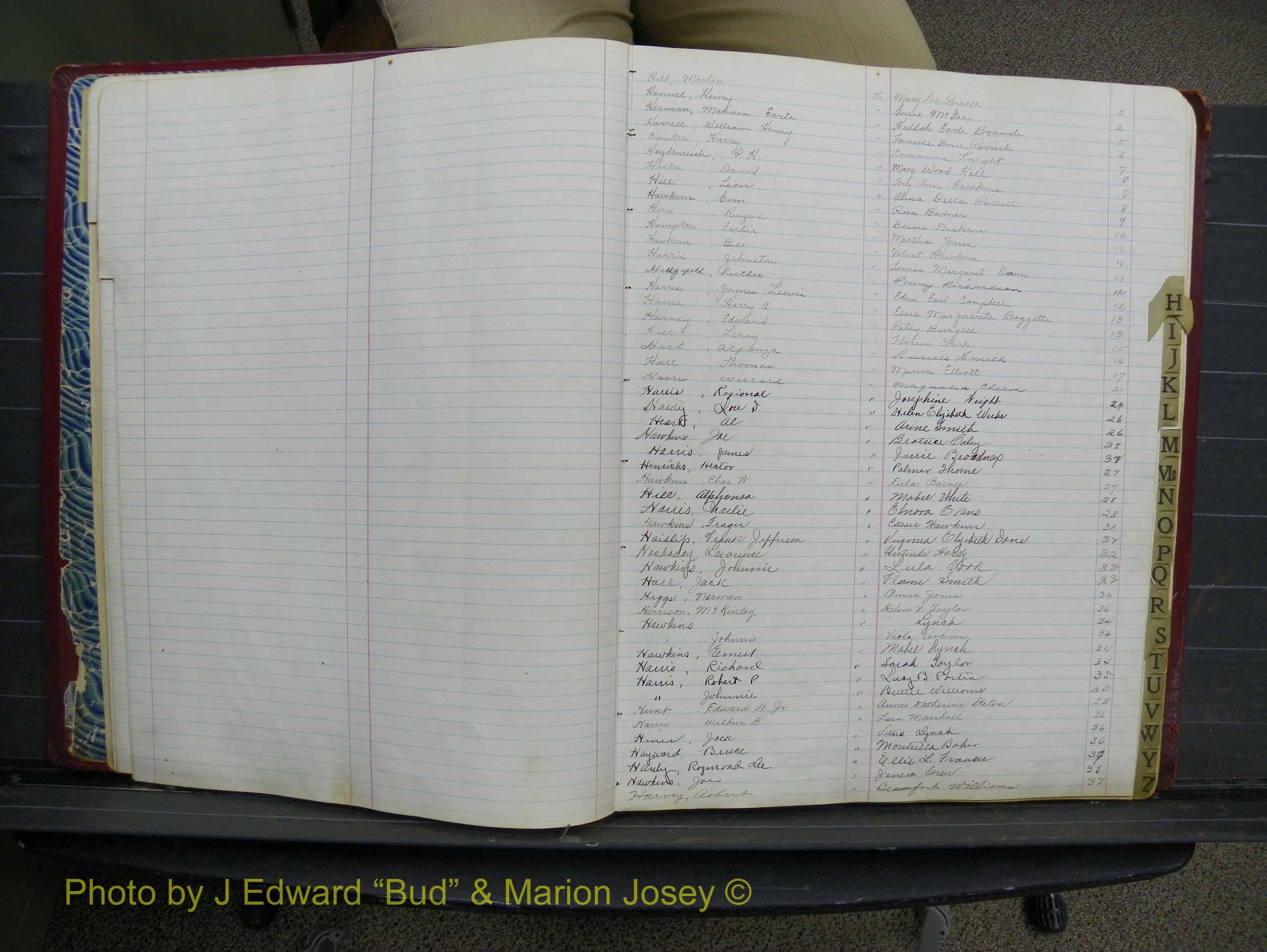 Halifax Marriage Book 11, 1931-1938 Index H.JPG