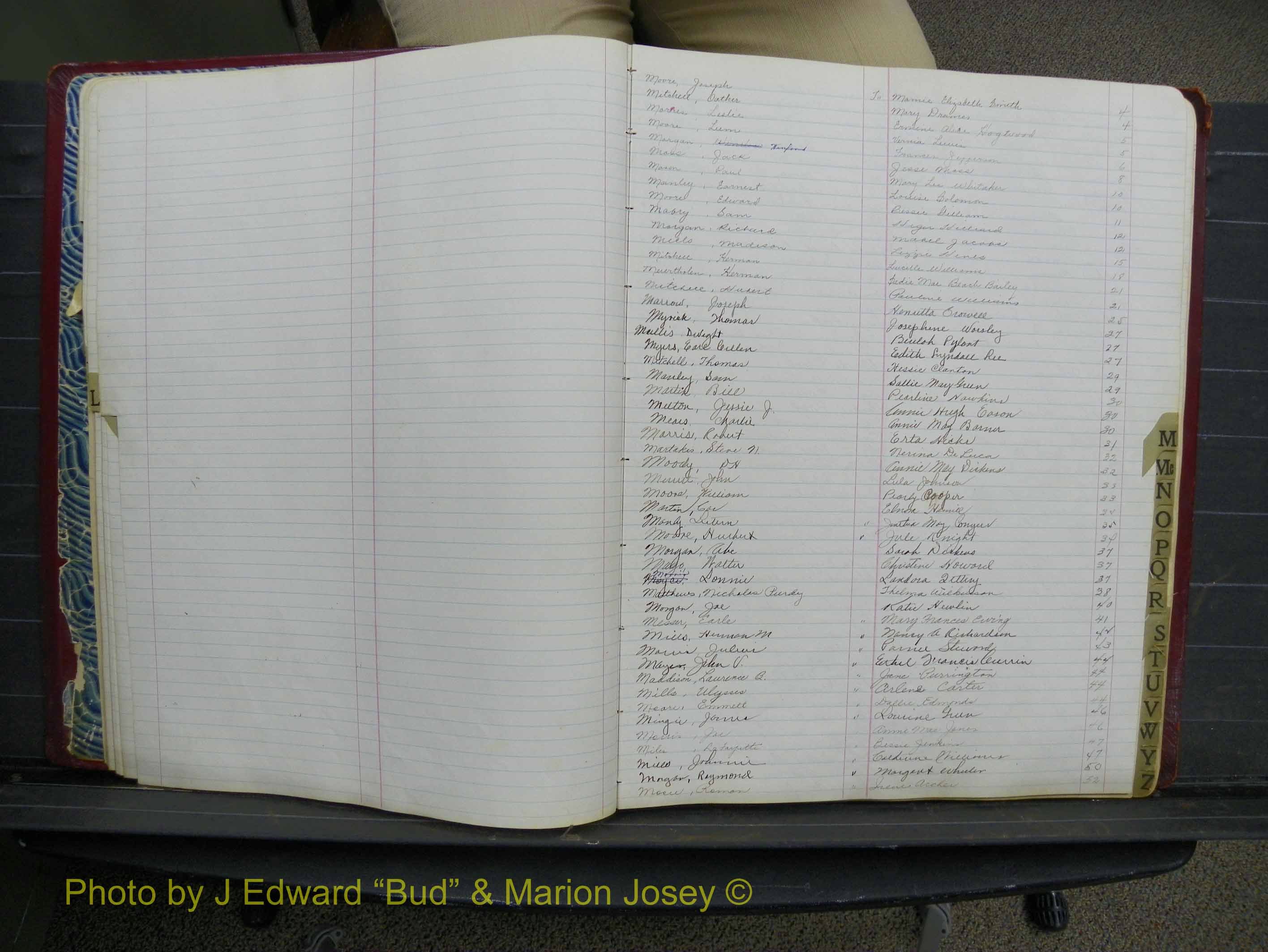 Halifax Marriage Book 11, 1931-1938 Index M.JPG