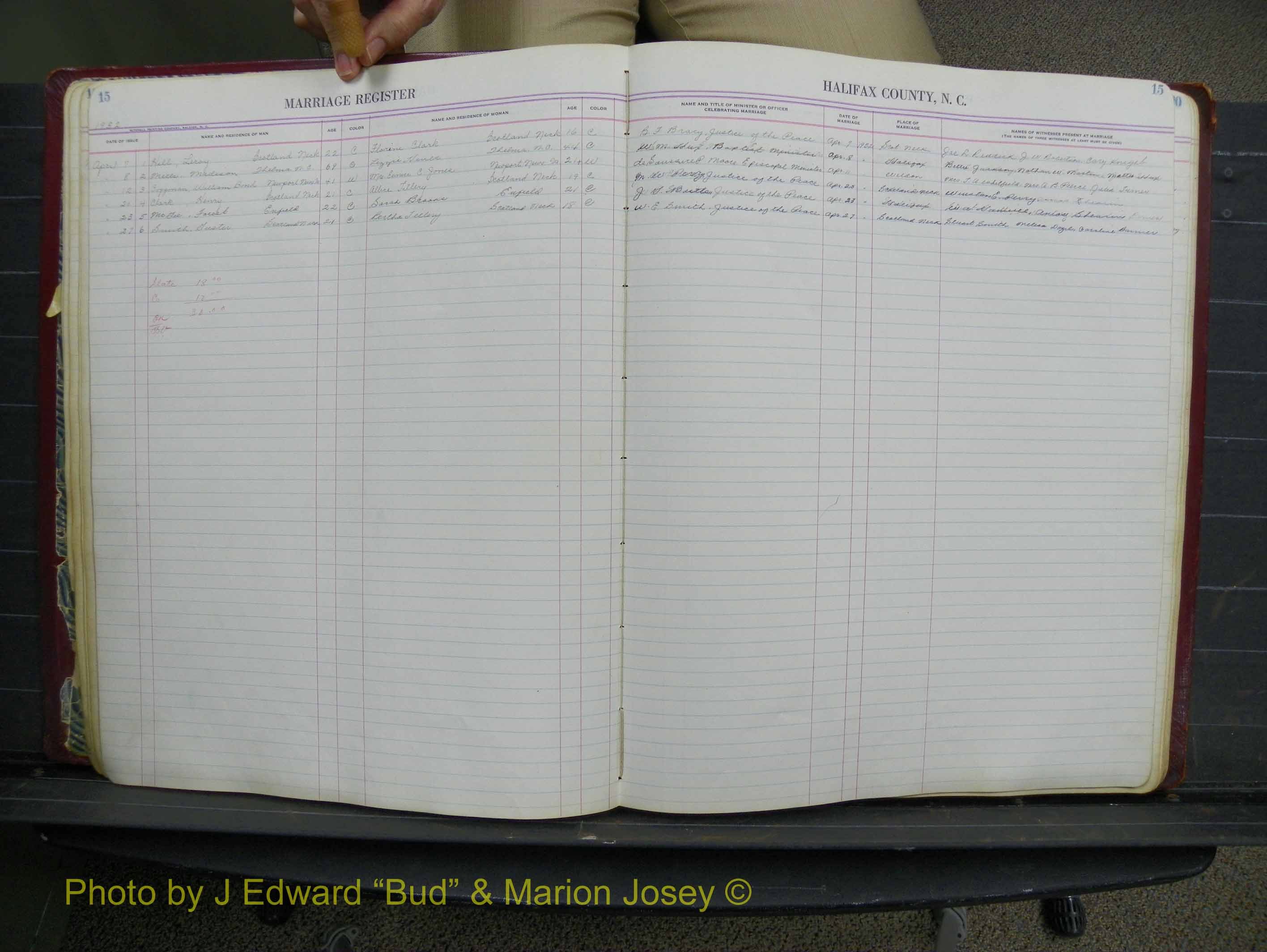 Halifax Marriage Book 11, 1931-1938 P 015.JPG