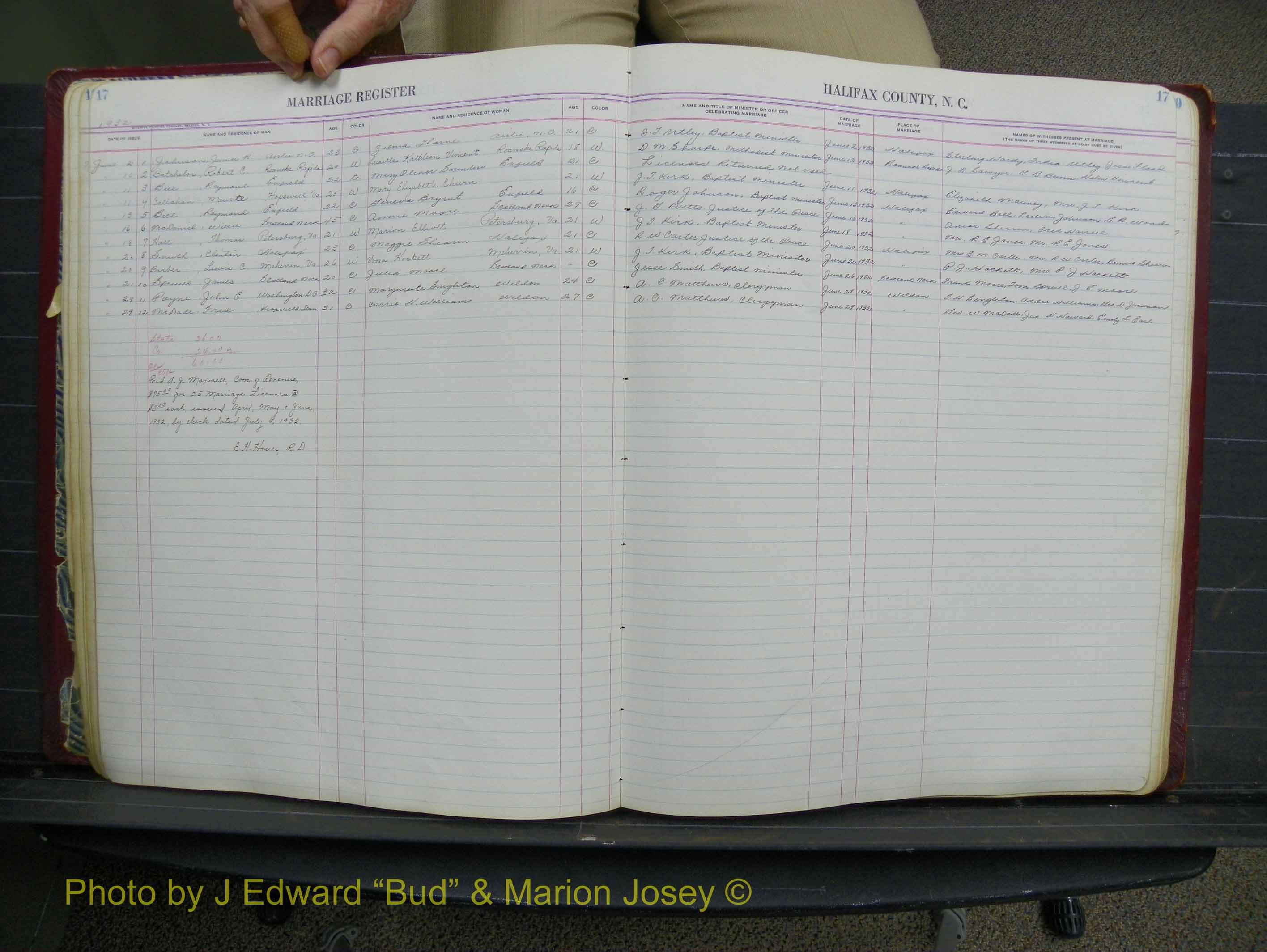 Halifax Marriage Book 11, 1931-1938 P 017.JPG