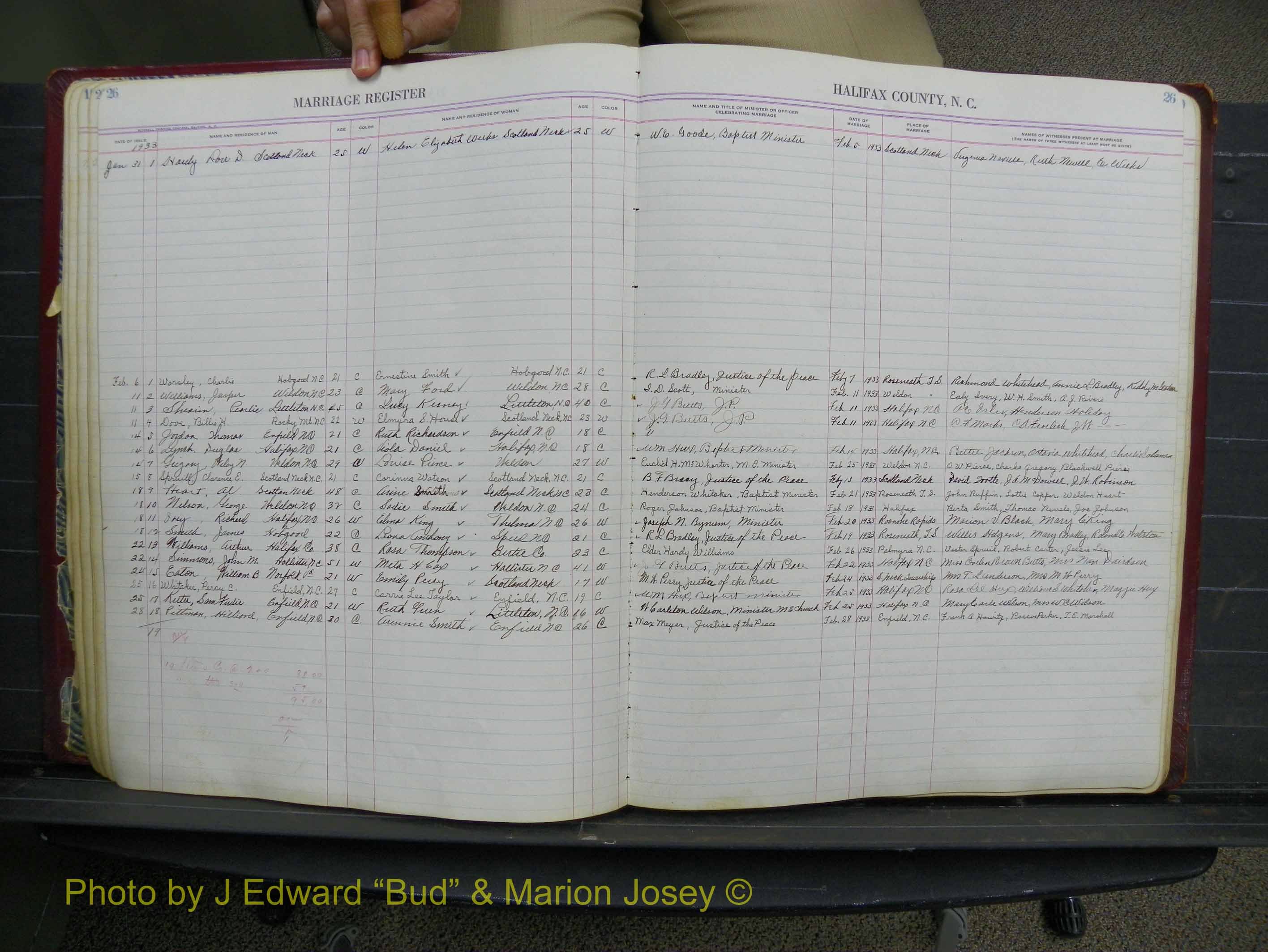 Halifax Marriage Book 11, 1931-1938 P 026.JPG