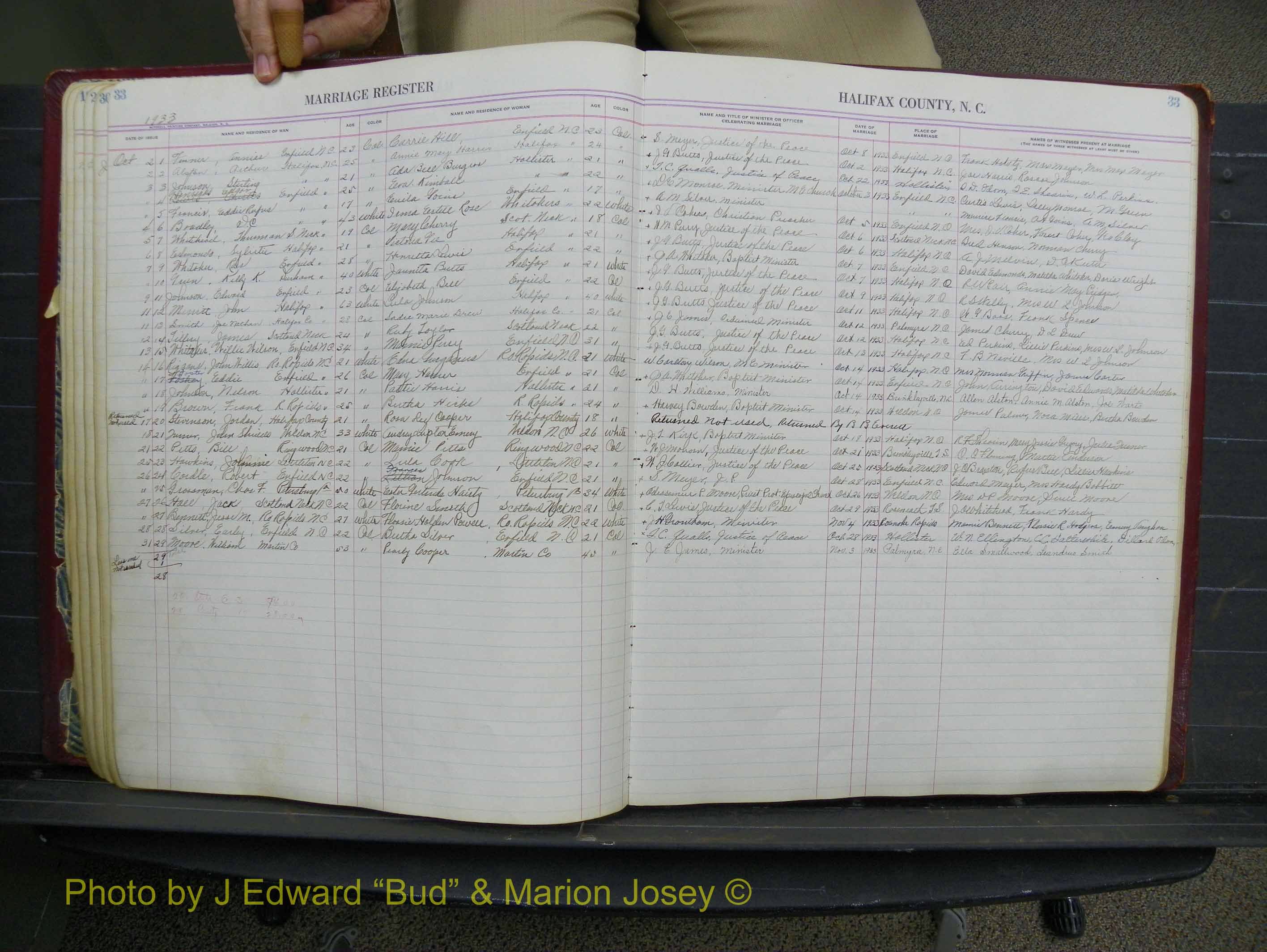 Halifax Marriage Book 11, 1931-1938 P 033.JPG