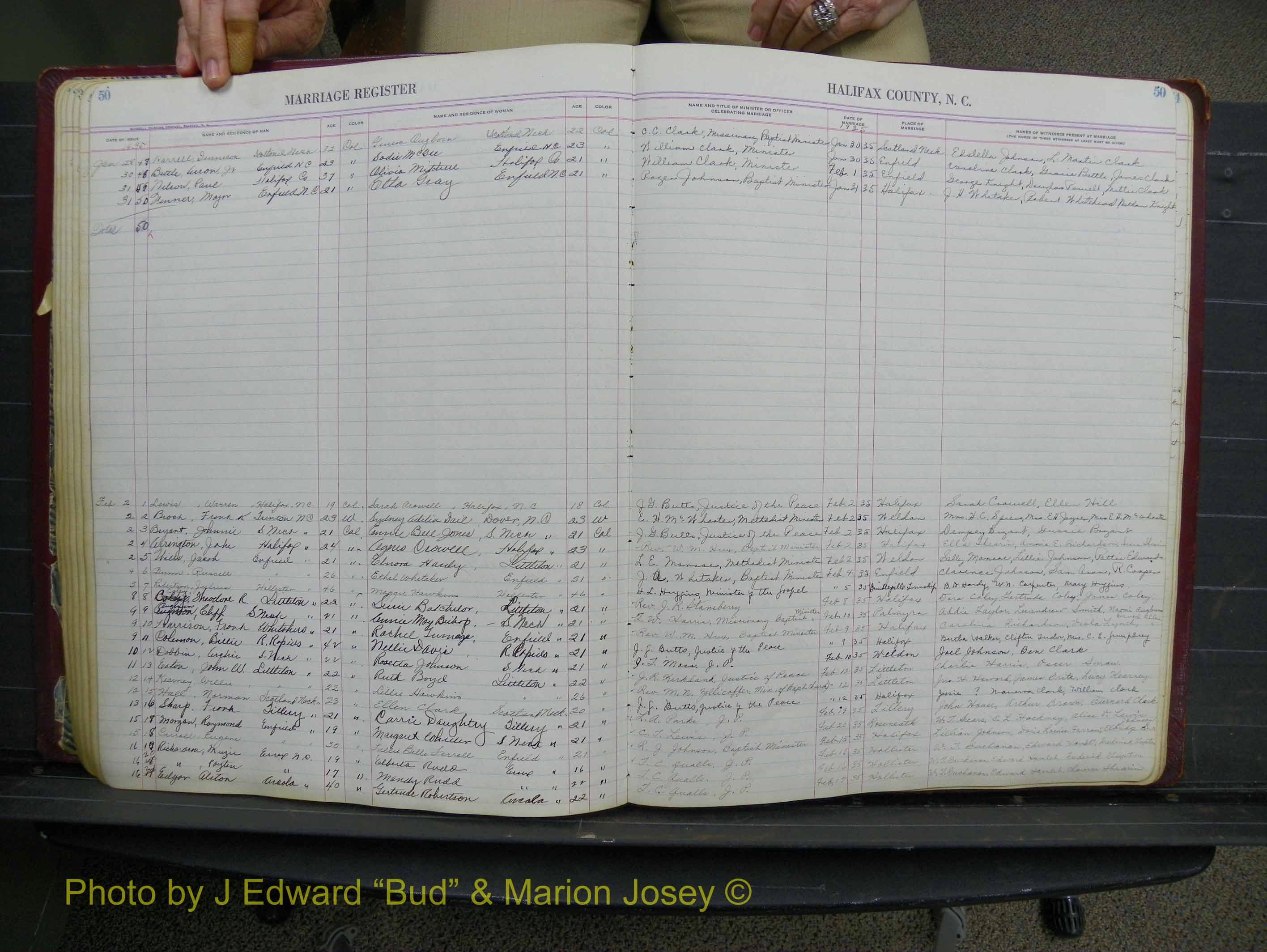 Halifax Marriage Book 11, 1931-1938 P 050.JPG