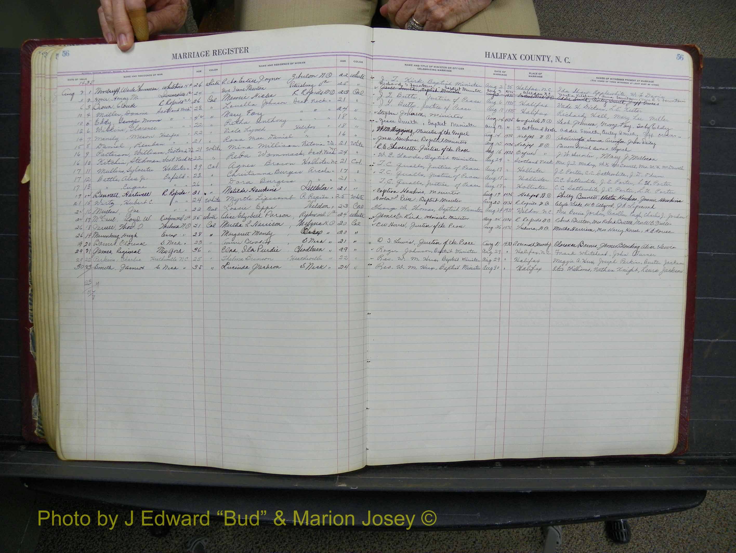 Halifax Marriage Book 11, 1931-1938 P 056.JPG