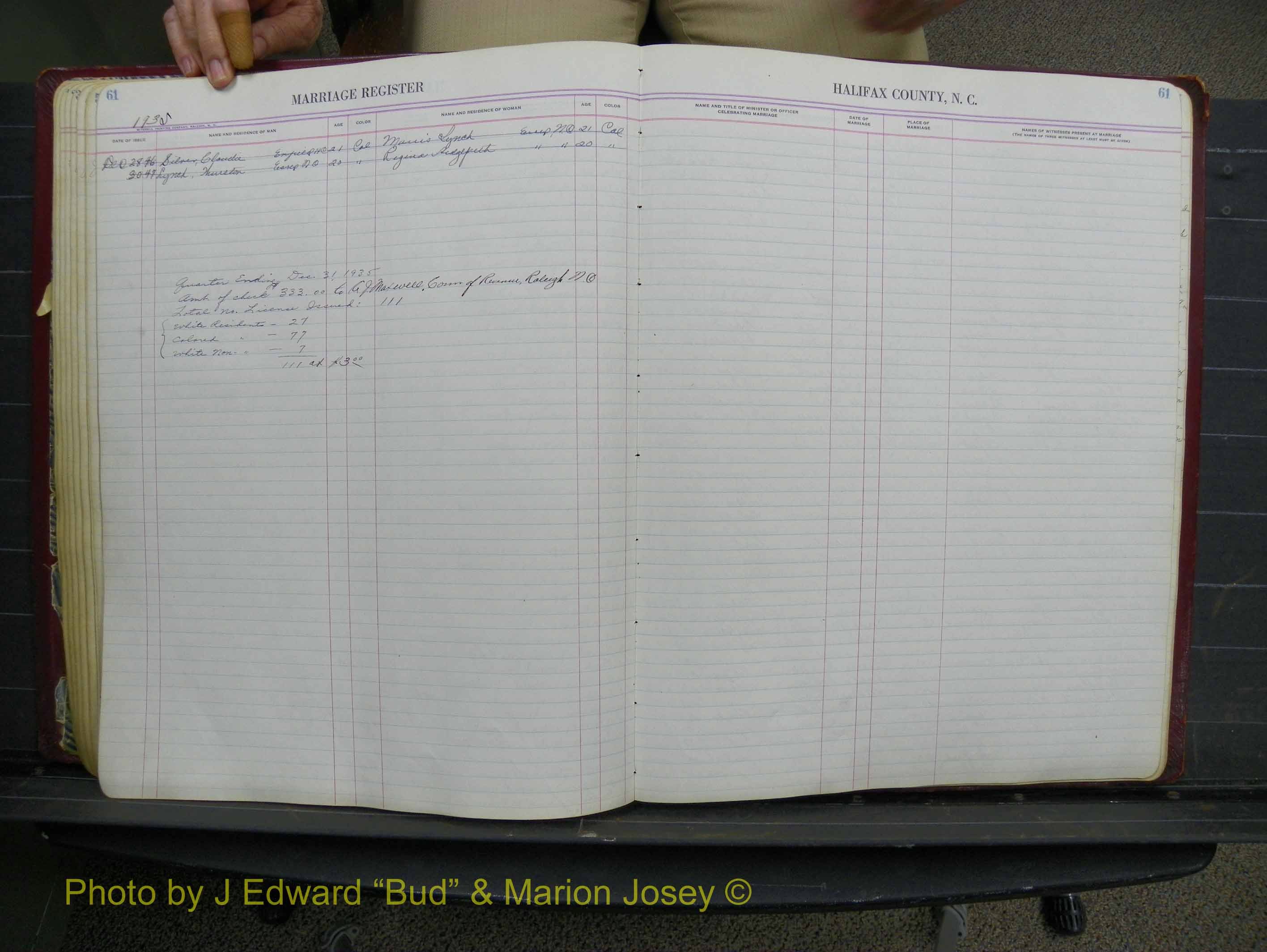 Halifax Marriage Book 11, 1931-1938 P 061.JPG