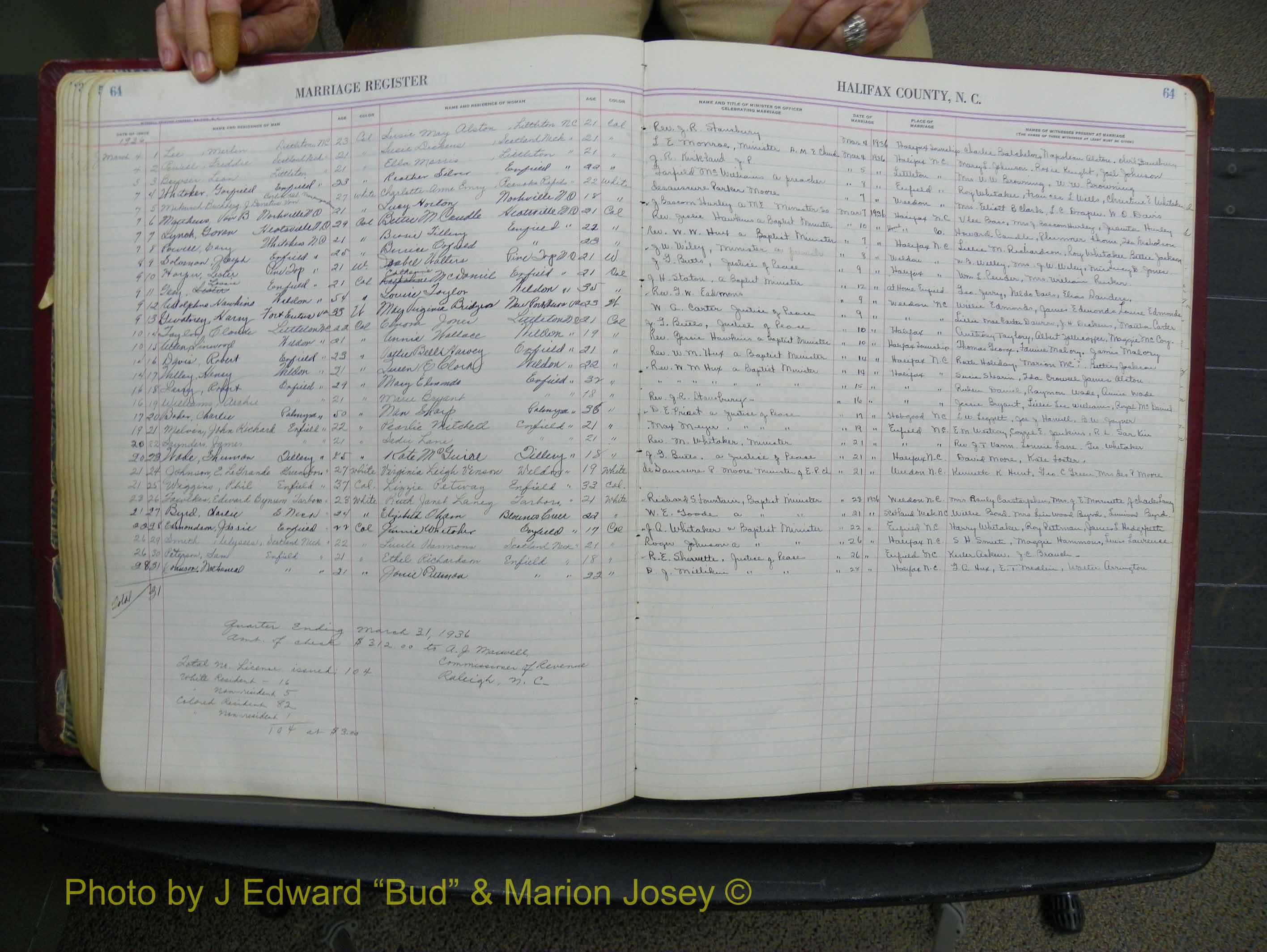 Halifax Marriage Book 11, 1931-1938 P 064.JPG