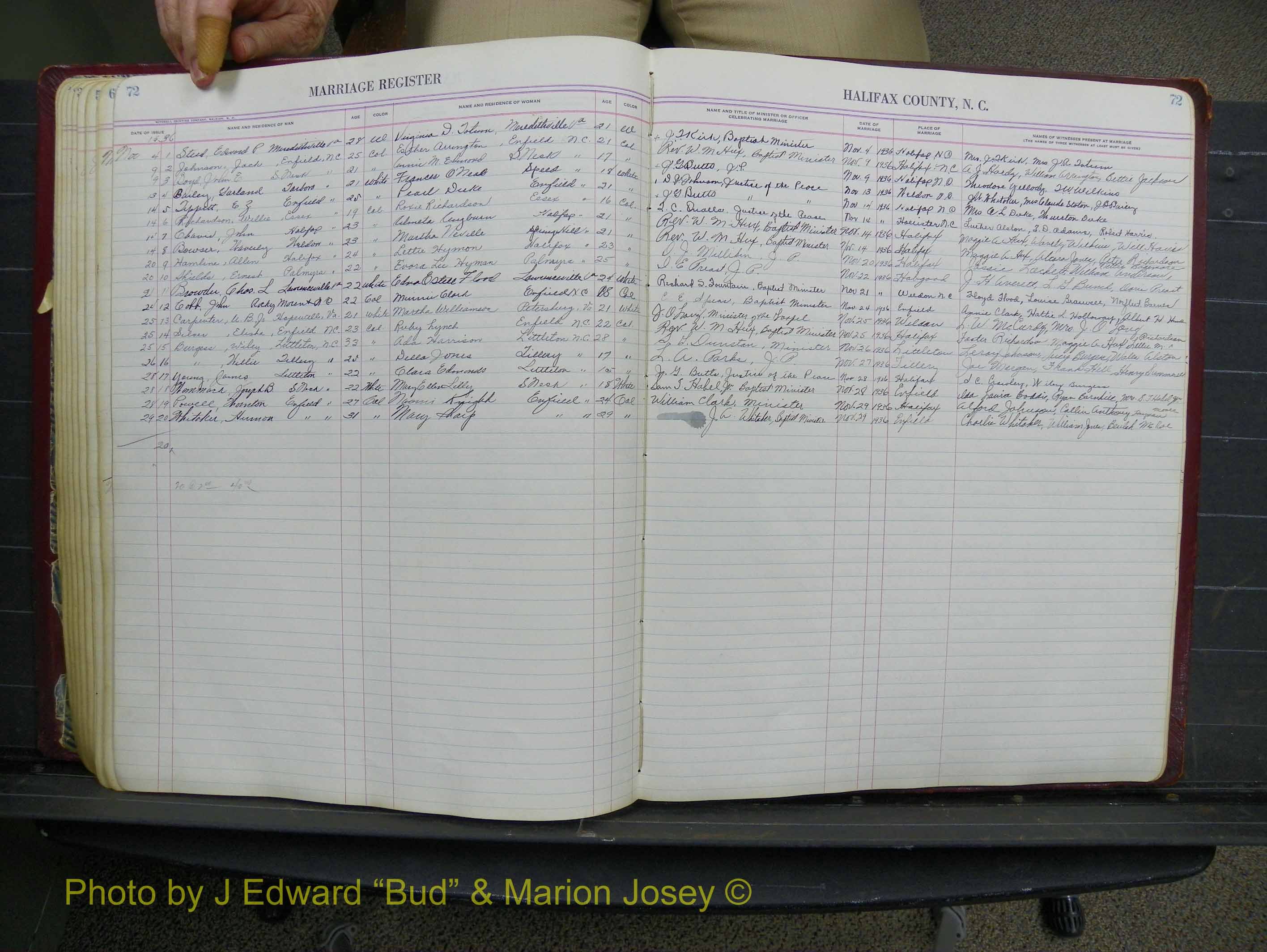 Halifax Marriage Book 11, 1931-1938 P 072.JPG