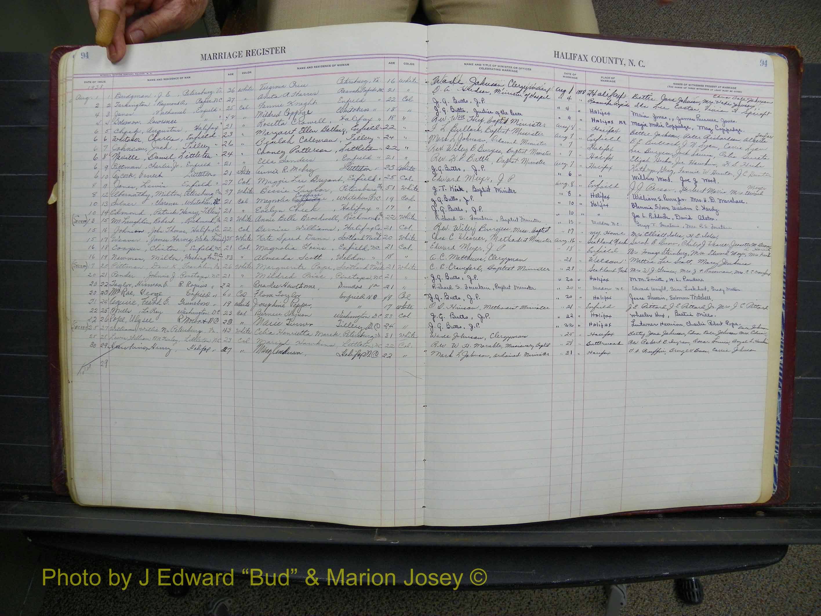 Halifax Marriage Book 11, 1931-1938 P 094.JPG