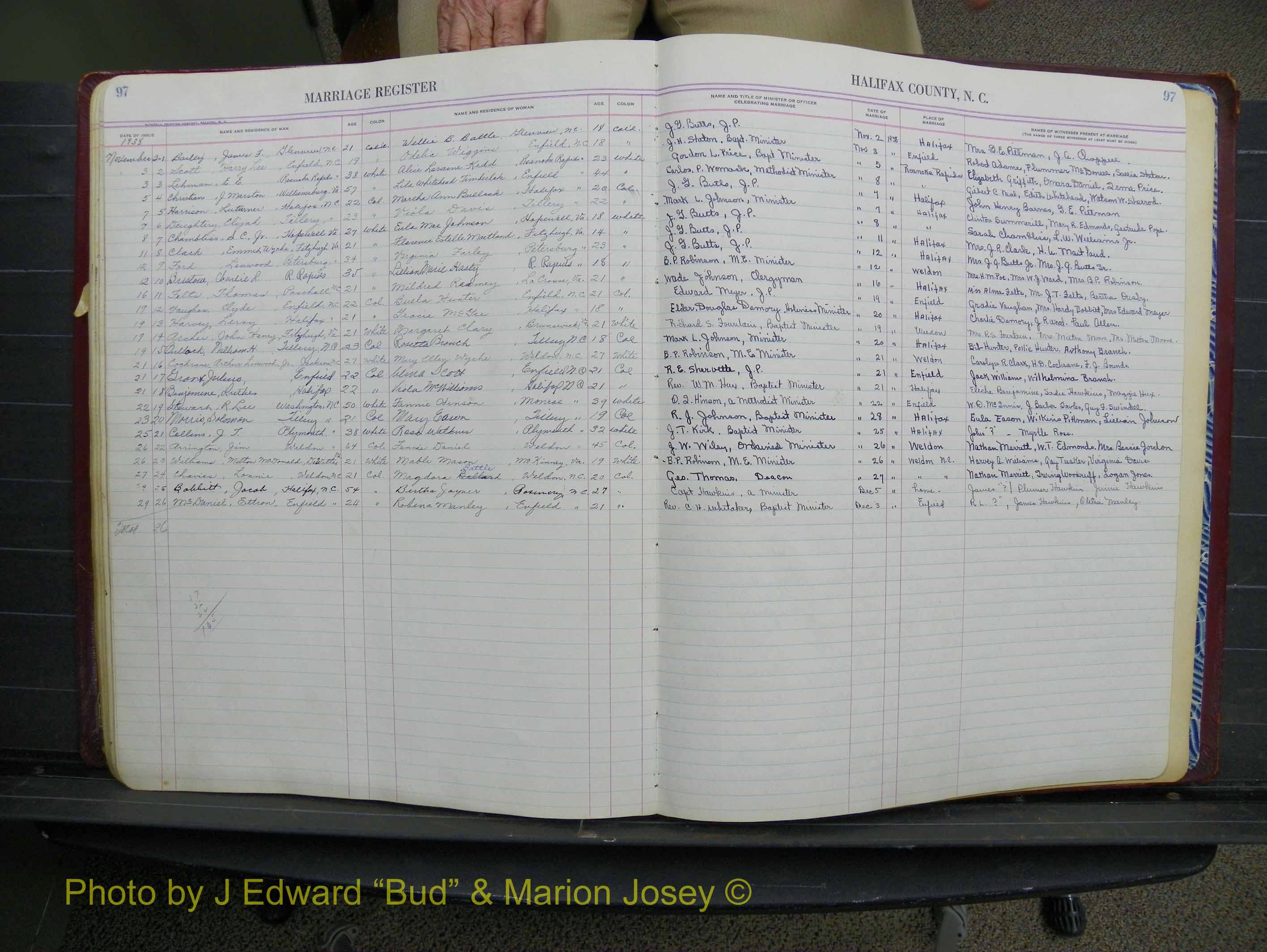 Halifax Marriage Book 11, 1931-1938 P 097.JPG