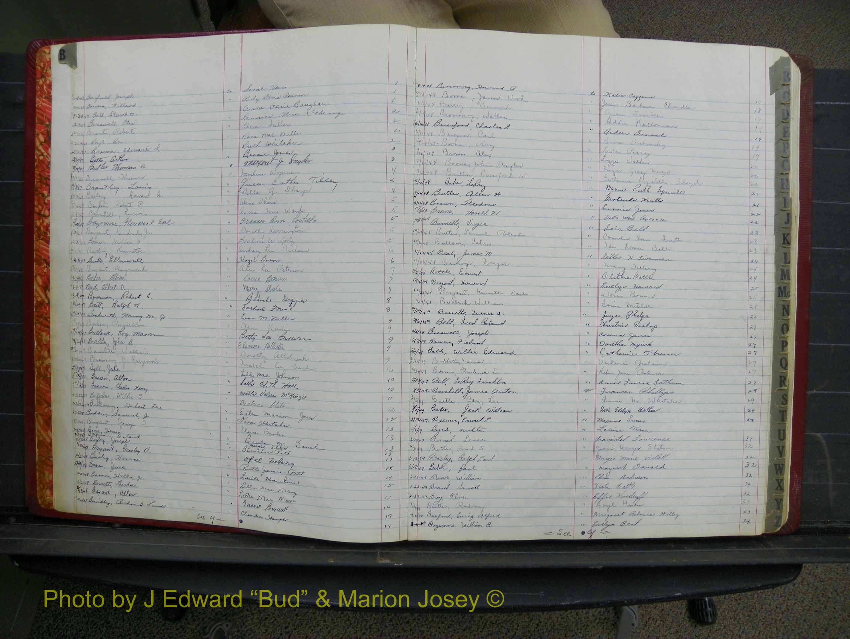 Halifax Marriage Book 12, 1939-1946 Index B.JPG