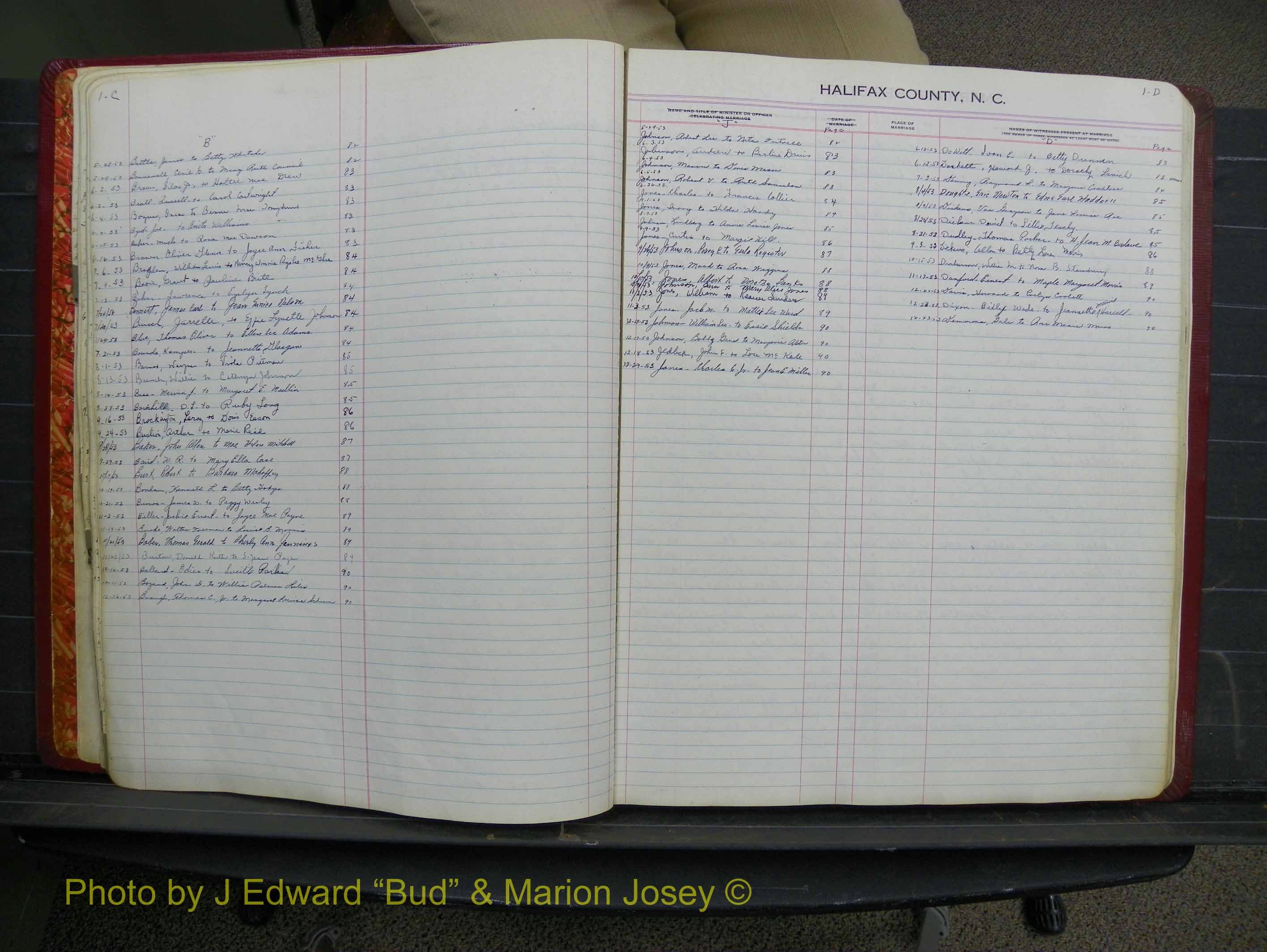 Halifax Marriage Book 12, 1939-1946 Index B2 & J2.JPG