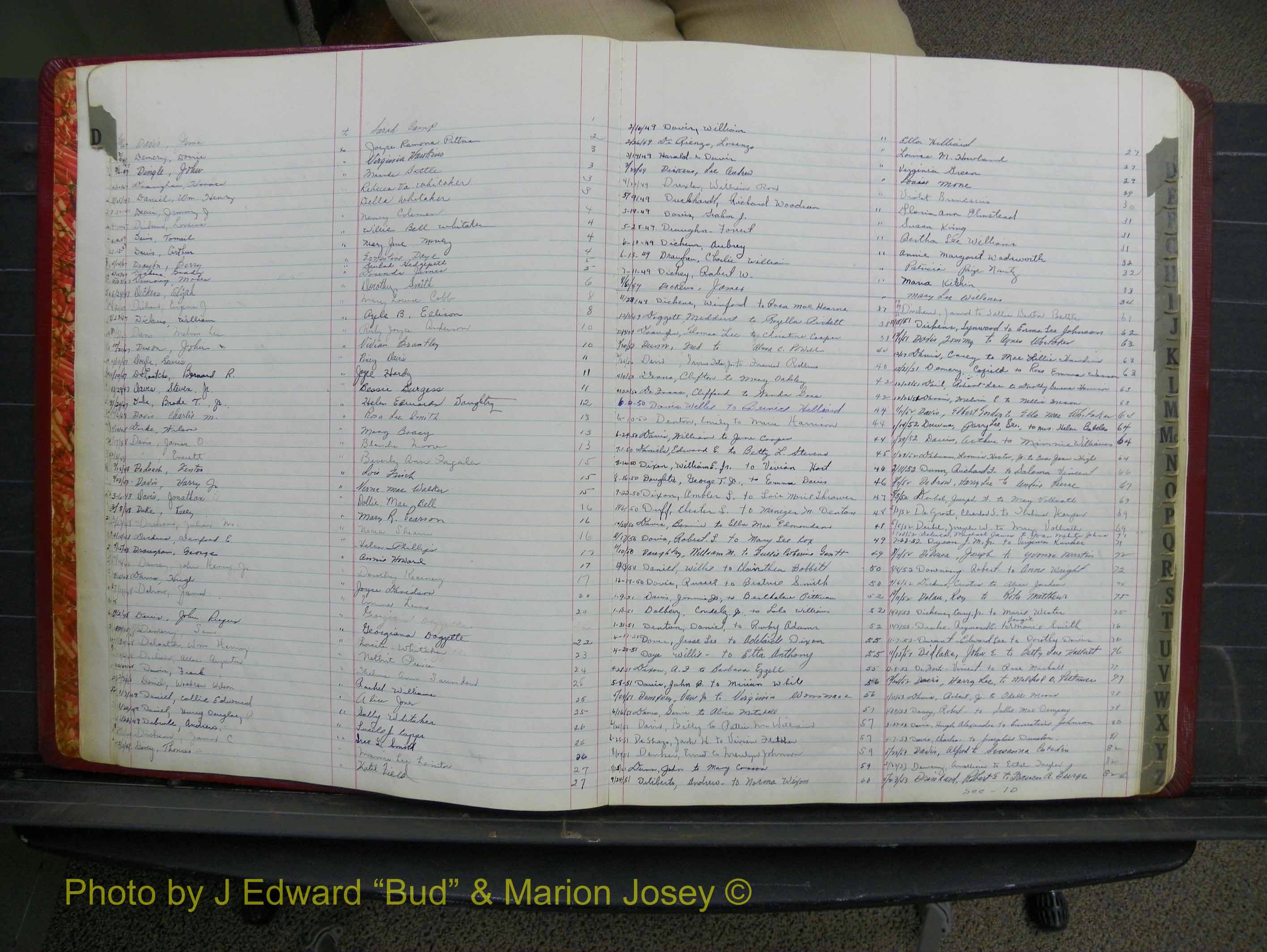 Halifax Marriage Book 12, 1939-1946 Index D2.JPG