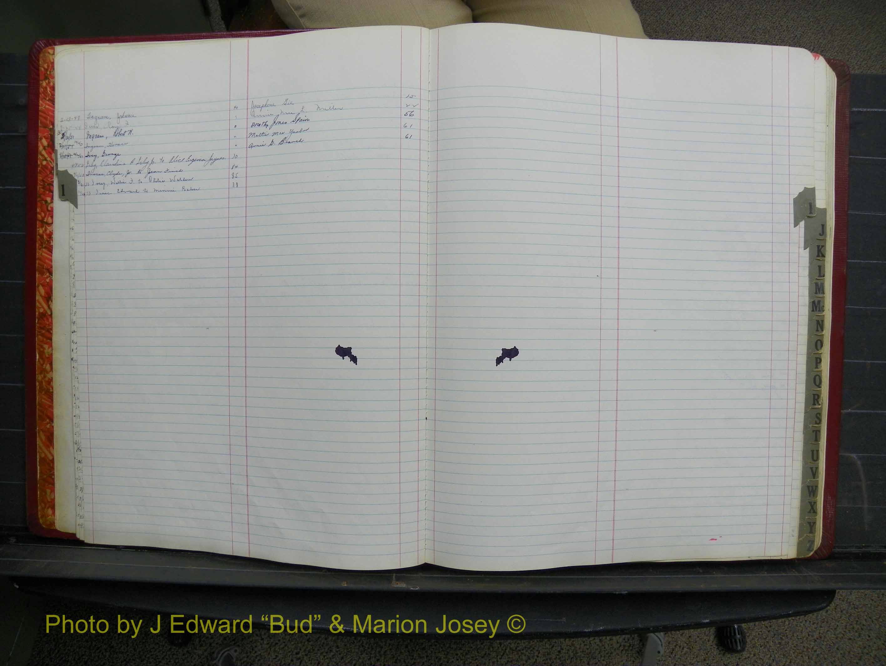 Halifax Marriage Book 12, 1939-1946 Index I.JPG