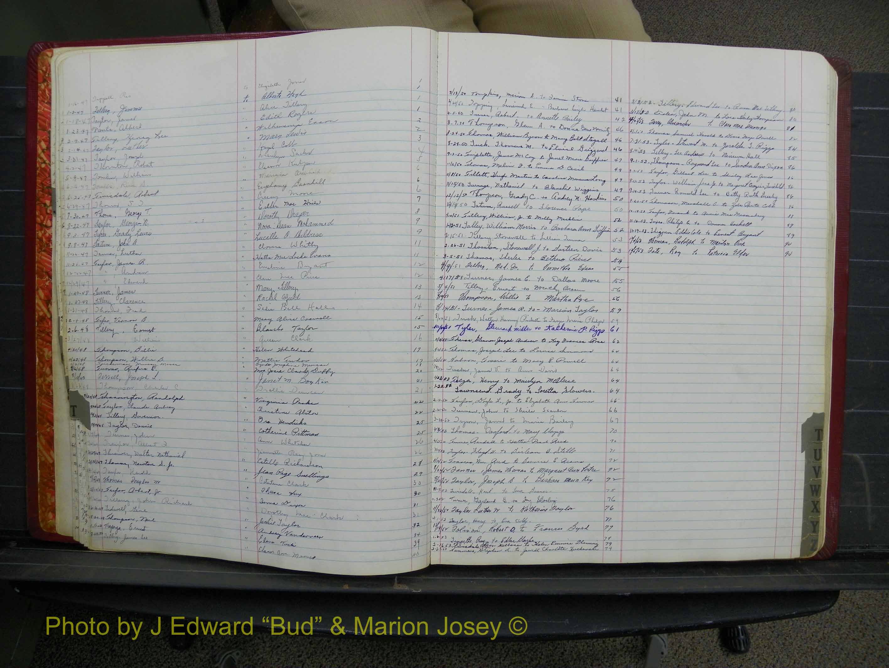 Halifax Marriage Book 12, 1939-1946 Index T.JPG