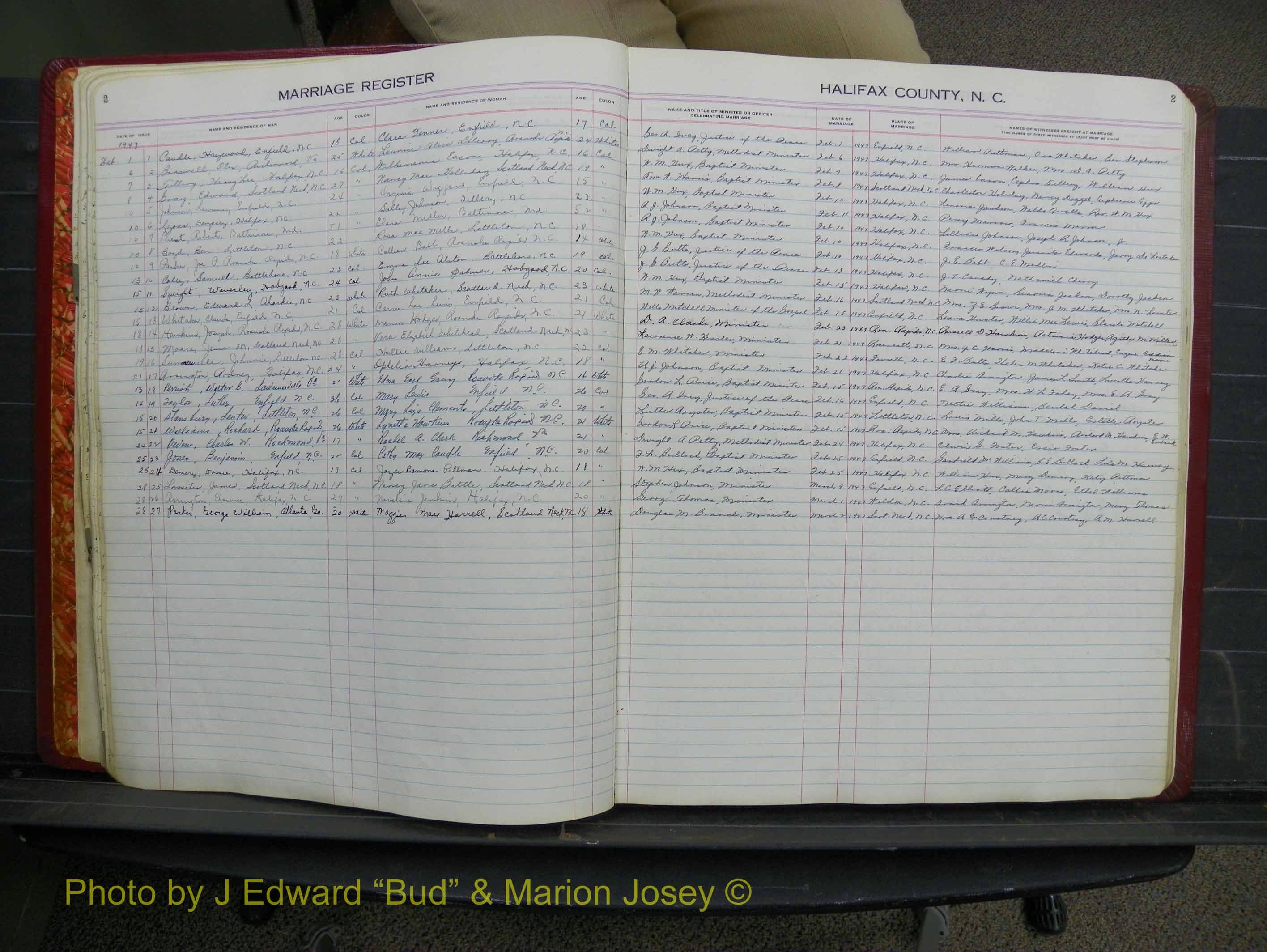 Halifax Marriage Book 12, 1939-1946 P 002.JPG