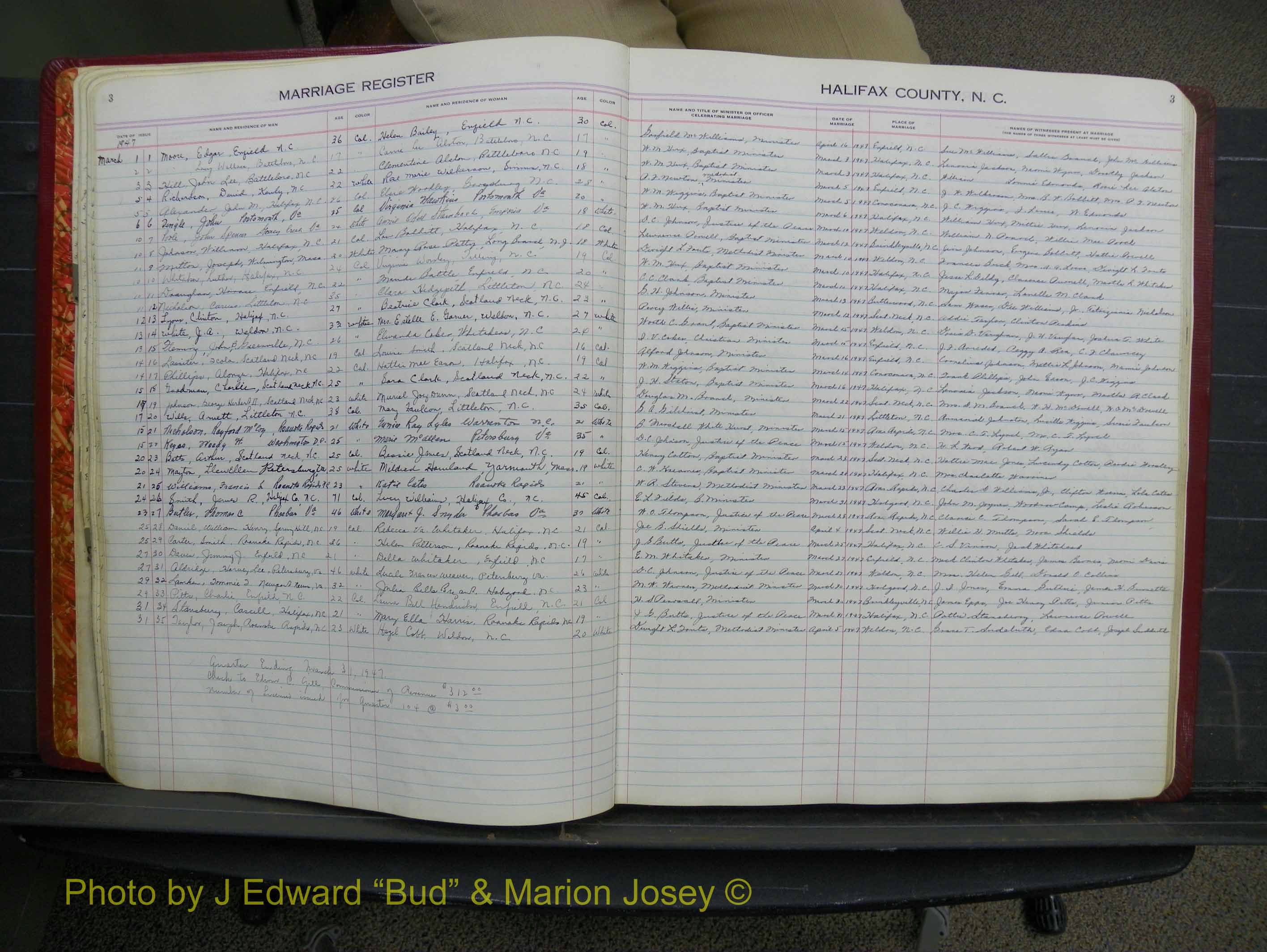 Halifax Marriage Book 12, 1939-1946 P 003.JPG