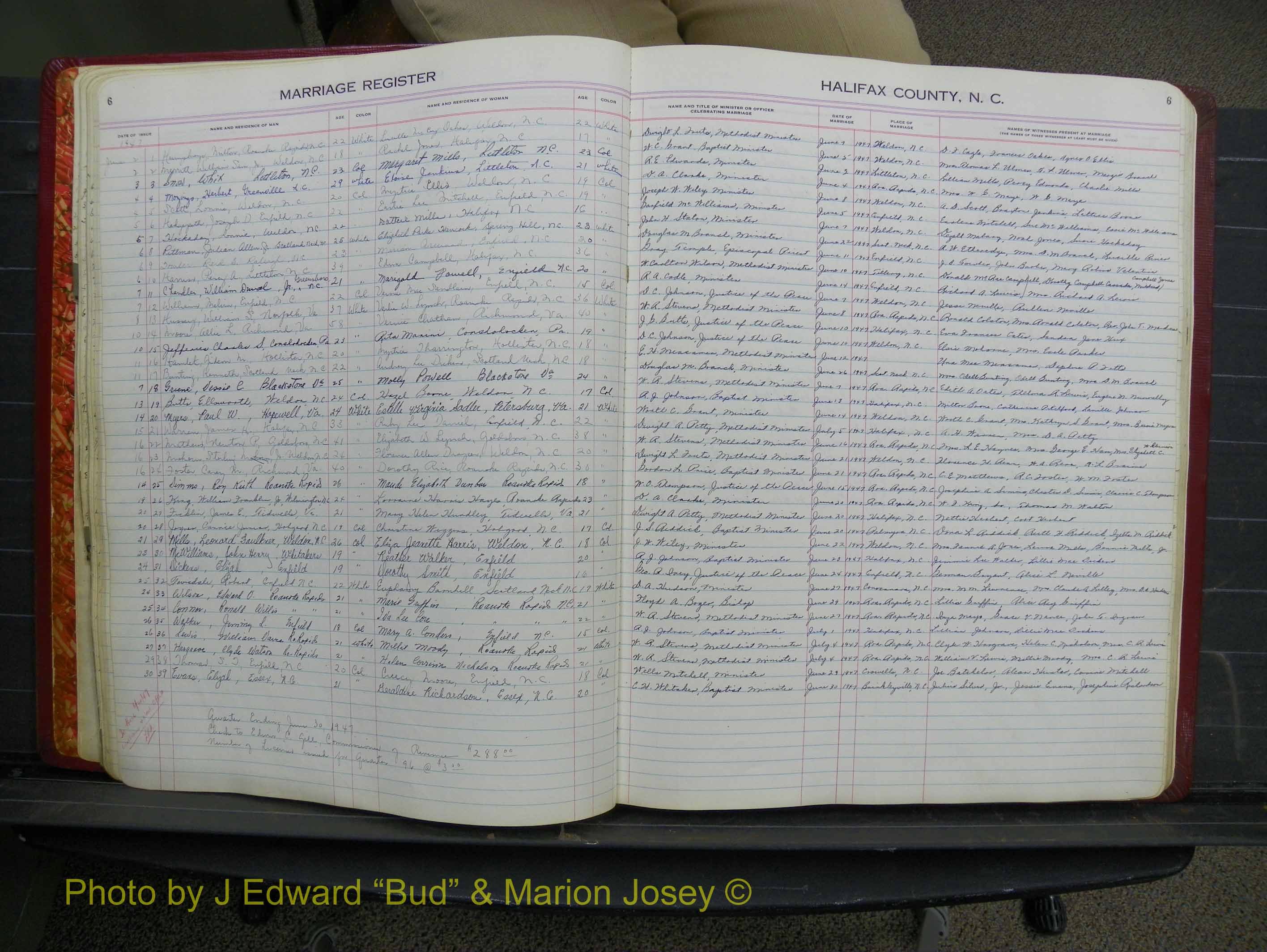 Halifax Marriage Book 12, 1939-1946 P 006.JPG