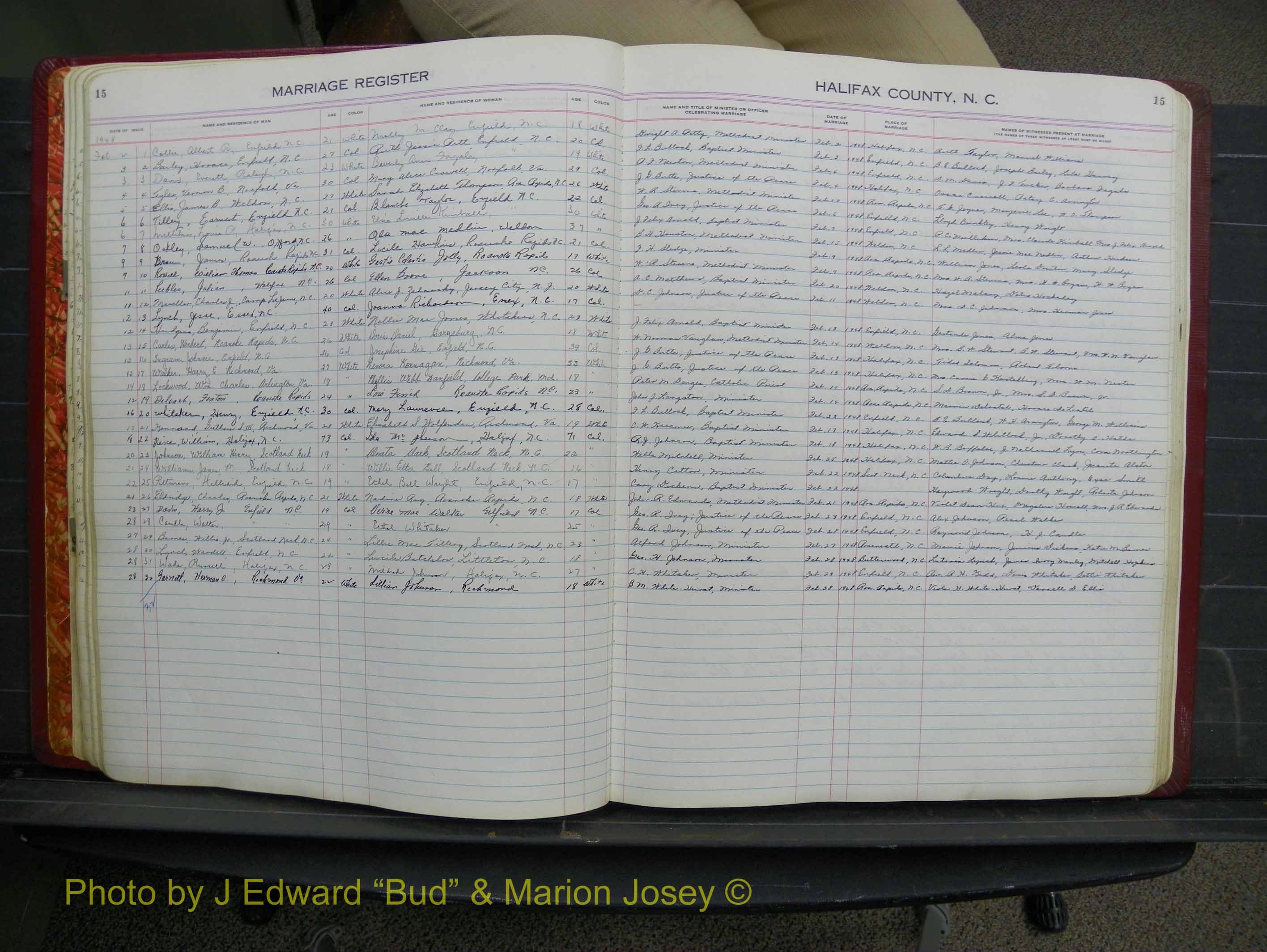 Halifax Marriage Book 12, 1939-1946 P 015.JPG