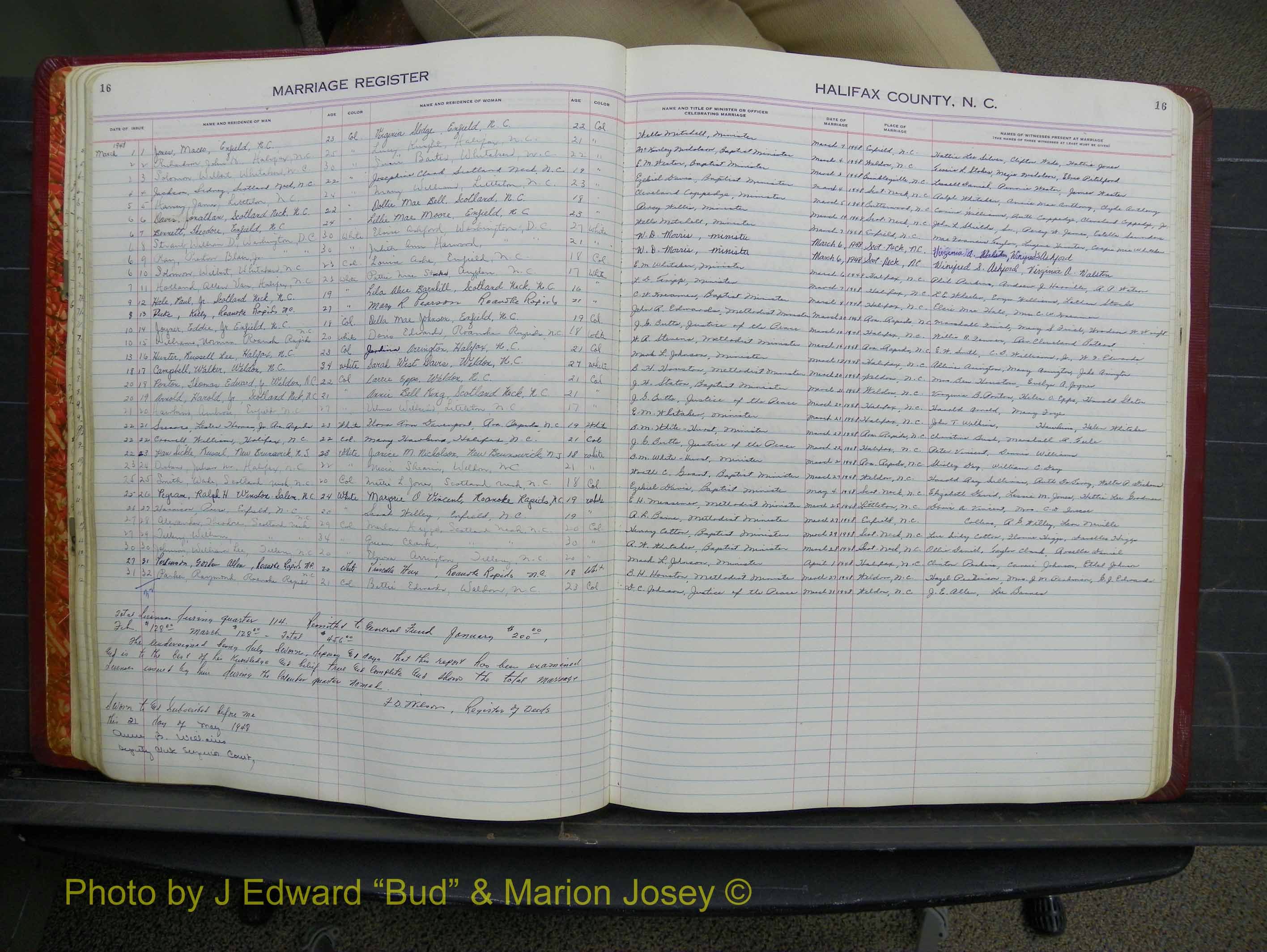 Halifax Marriage Book 12, 1939-1946 P 016.JPG