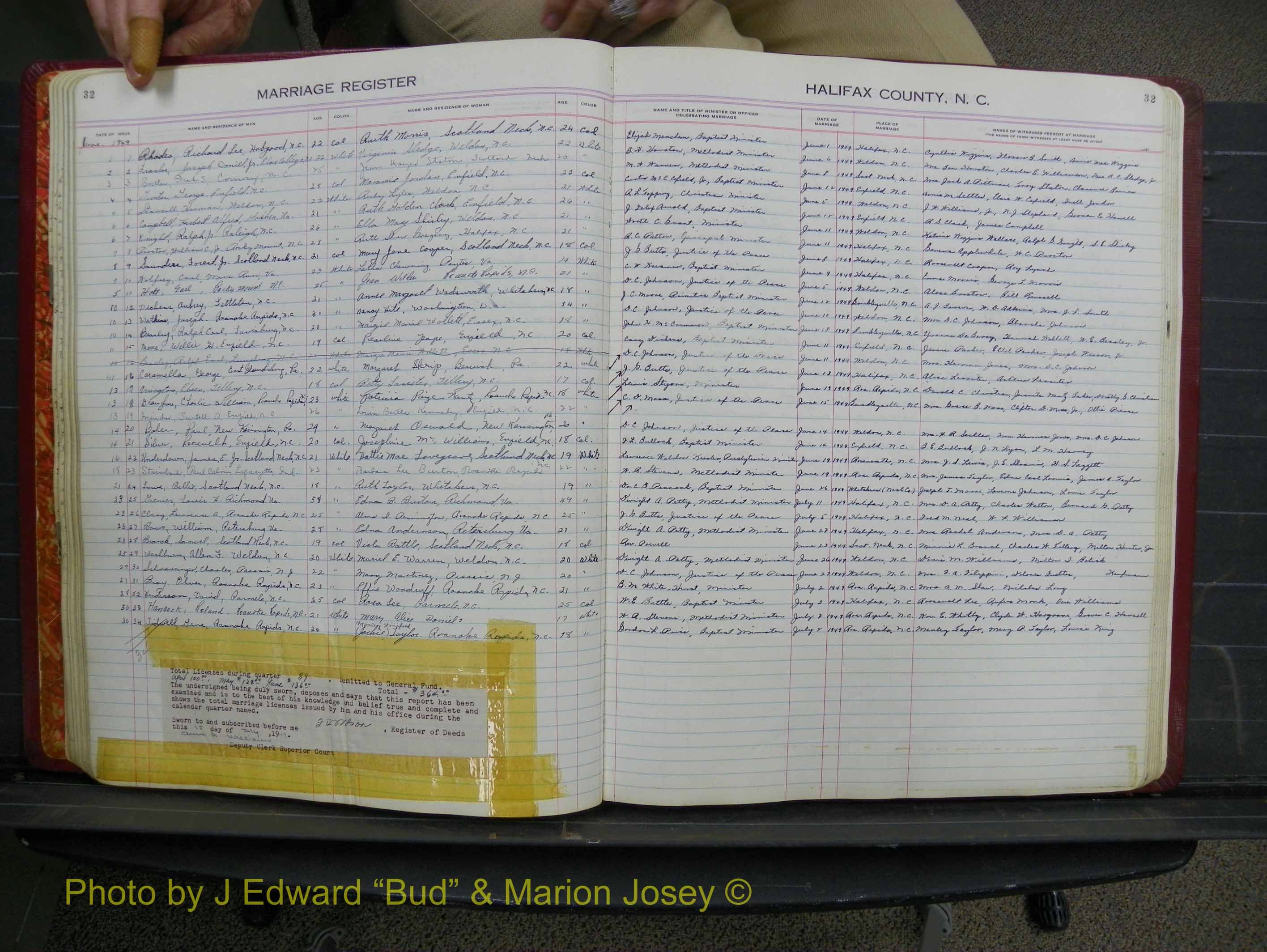 Halifax Marriage Book 12, 1939-1946 P 032.JPG