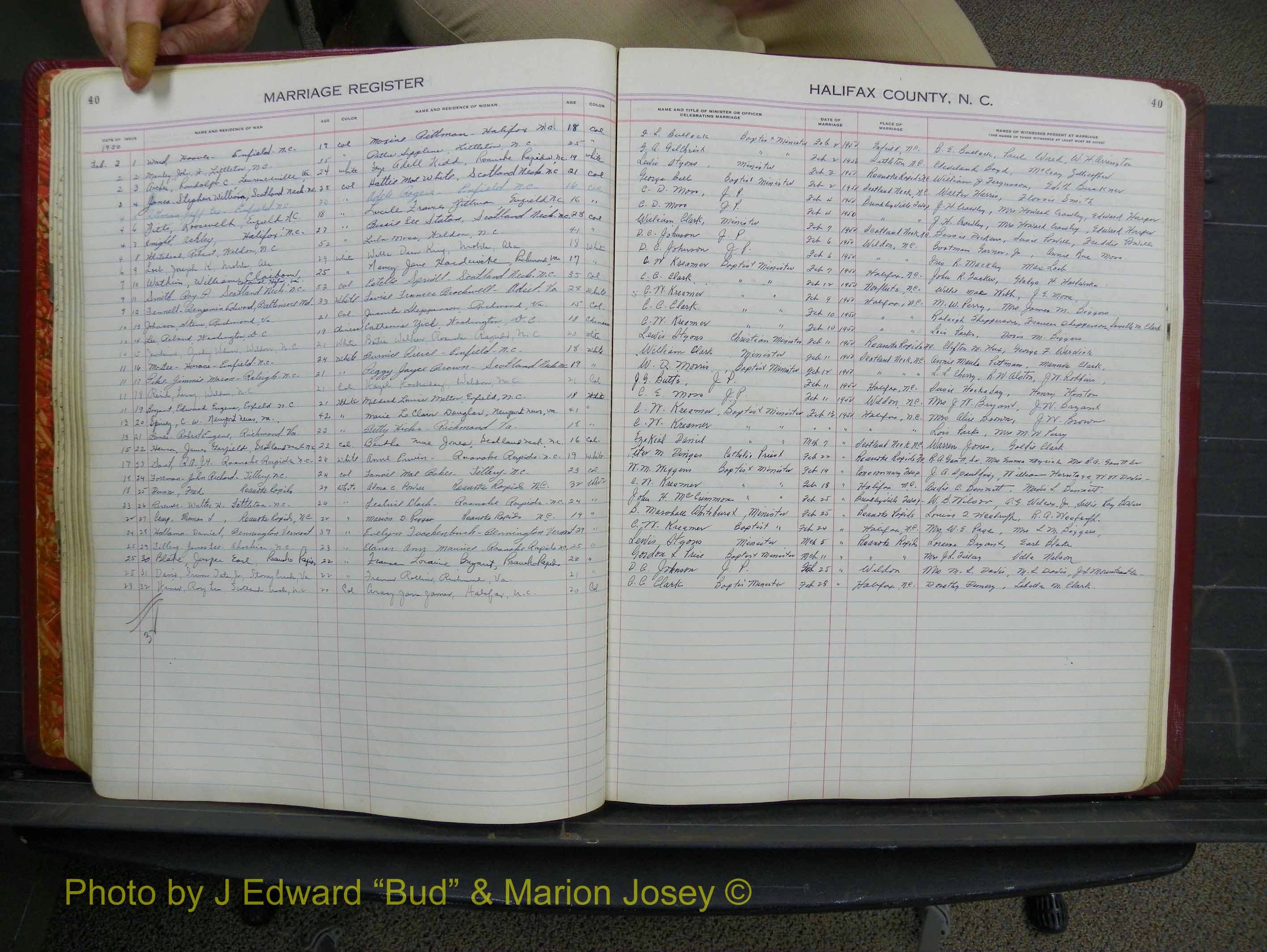 Halifax Marriage Book 12, 1939-1946 P 040.JPG