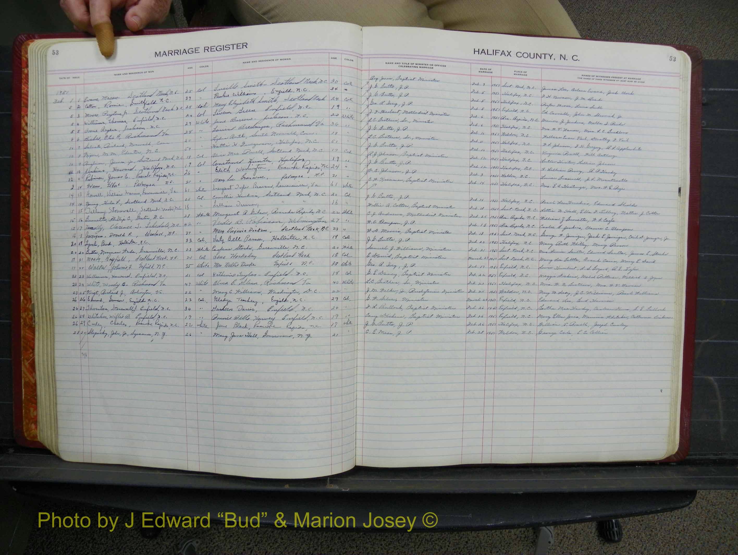 Halifax Marriage Book 12, 1939-1946 P 053.JPG