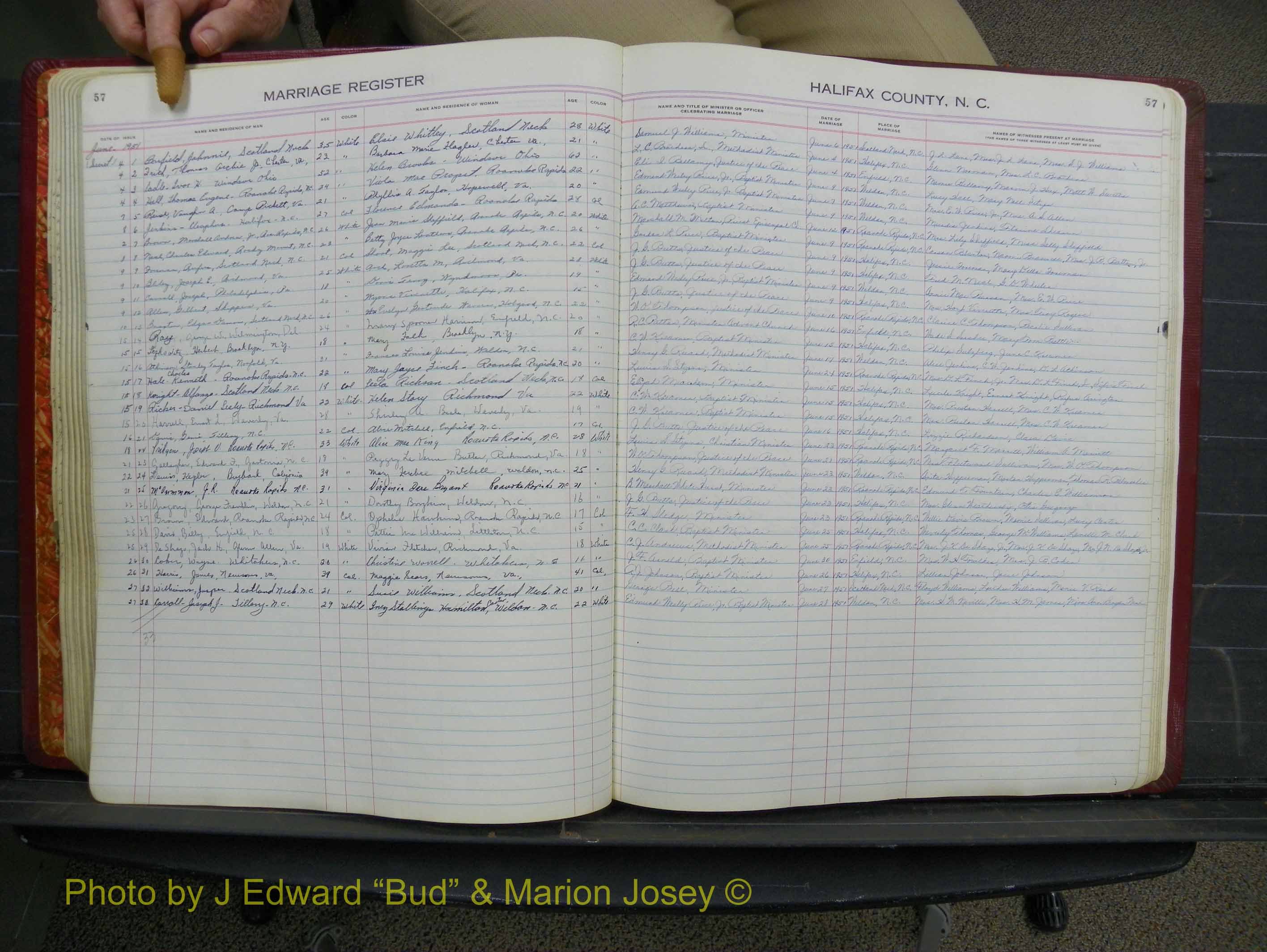 Halifax Marriage Book 12, 1939-1946 P 057.JPG
