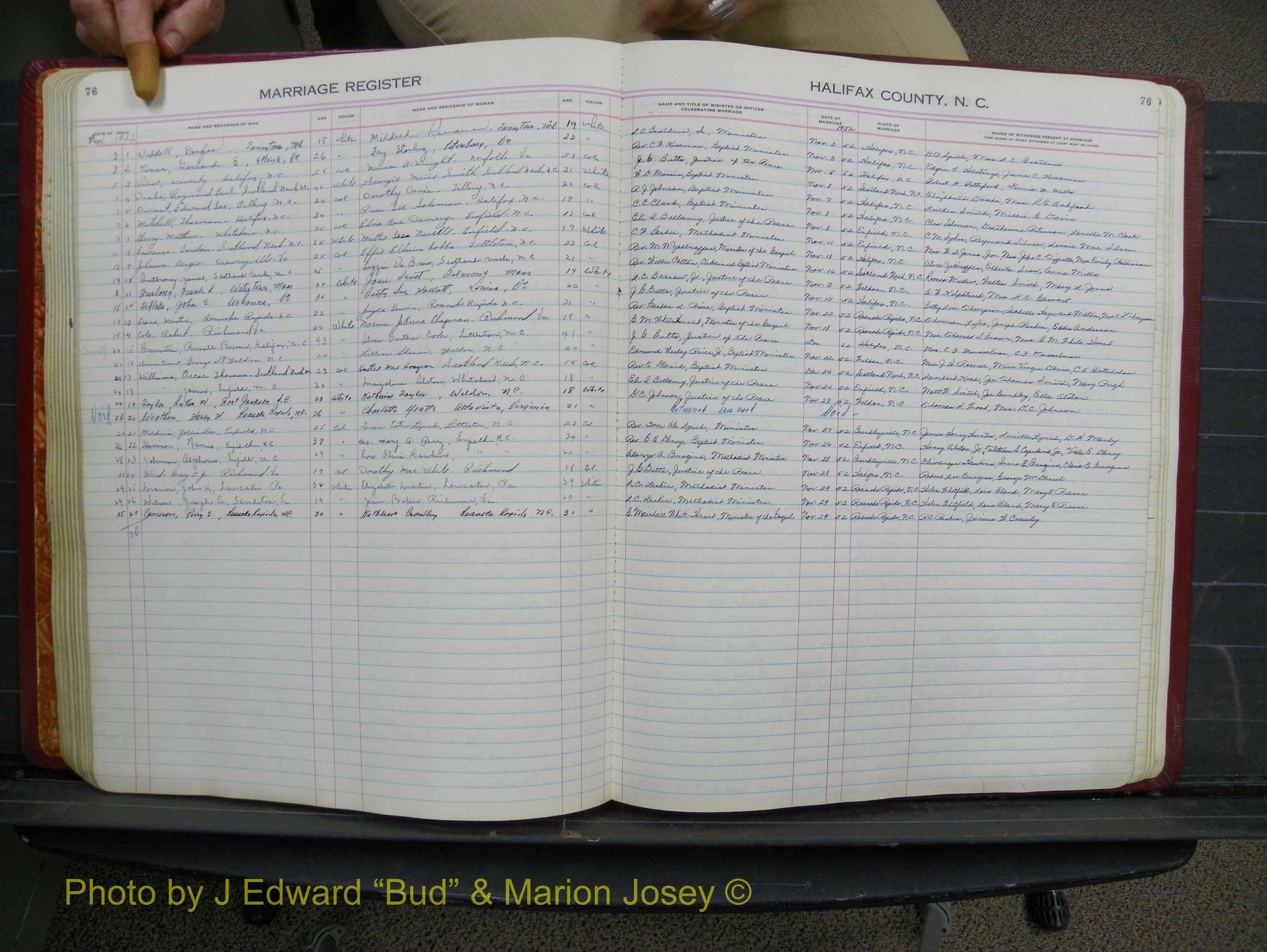 Halifax Marriage Book 12, 1939-1946 P 076.JPG