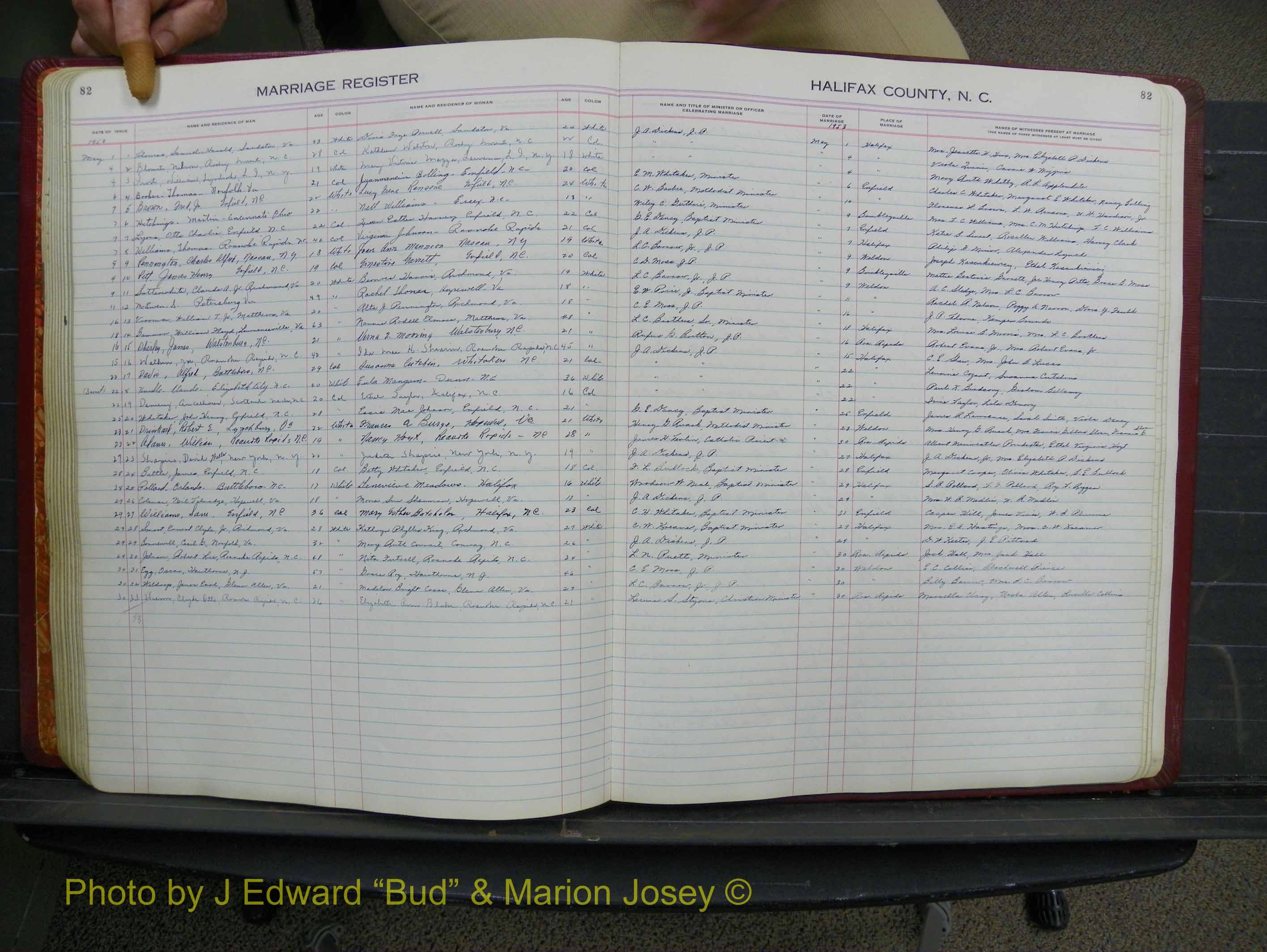 Halifax Marriage Book 12, 1939-1946 P 082.JPG