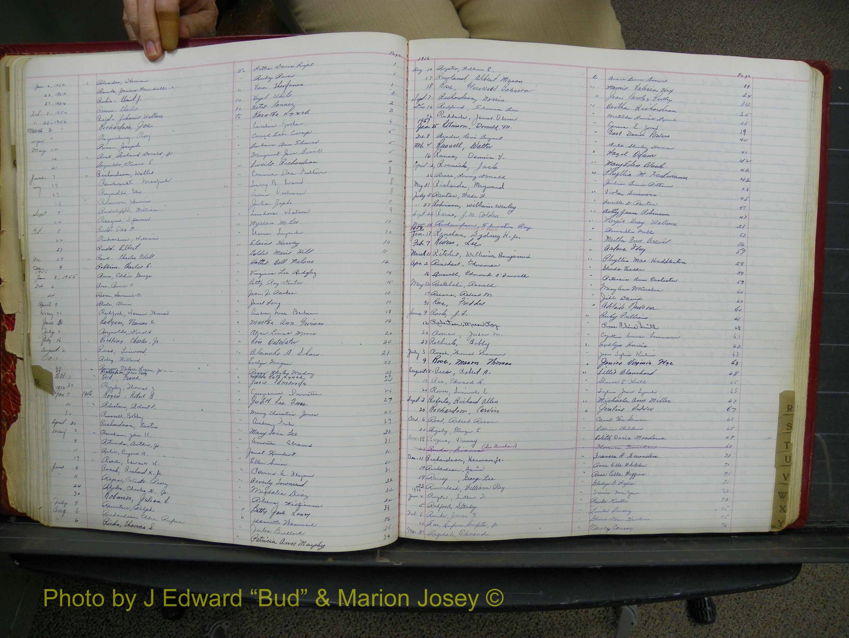Halifax Marriage Book 14, 1954-1960  Index R.JPG