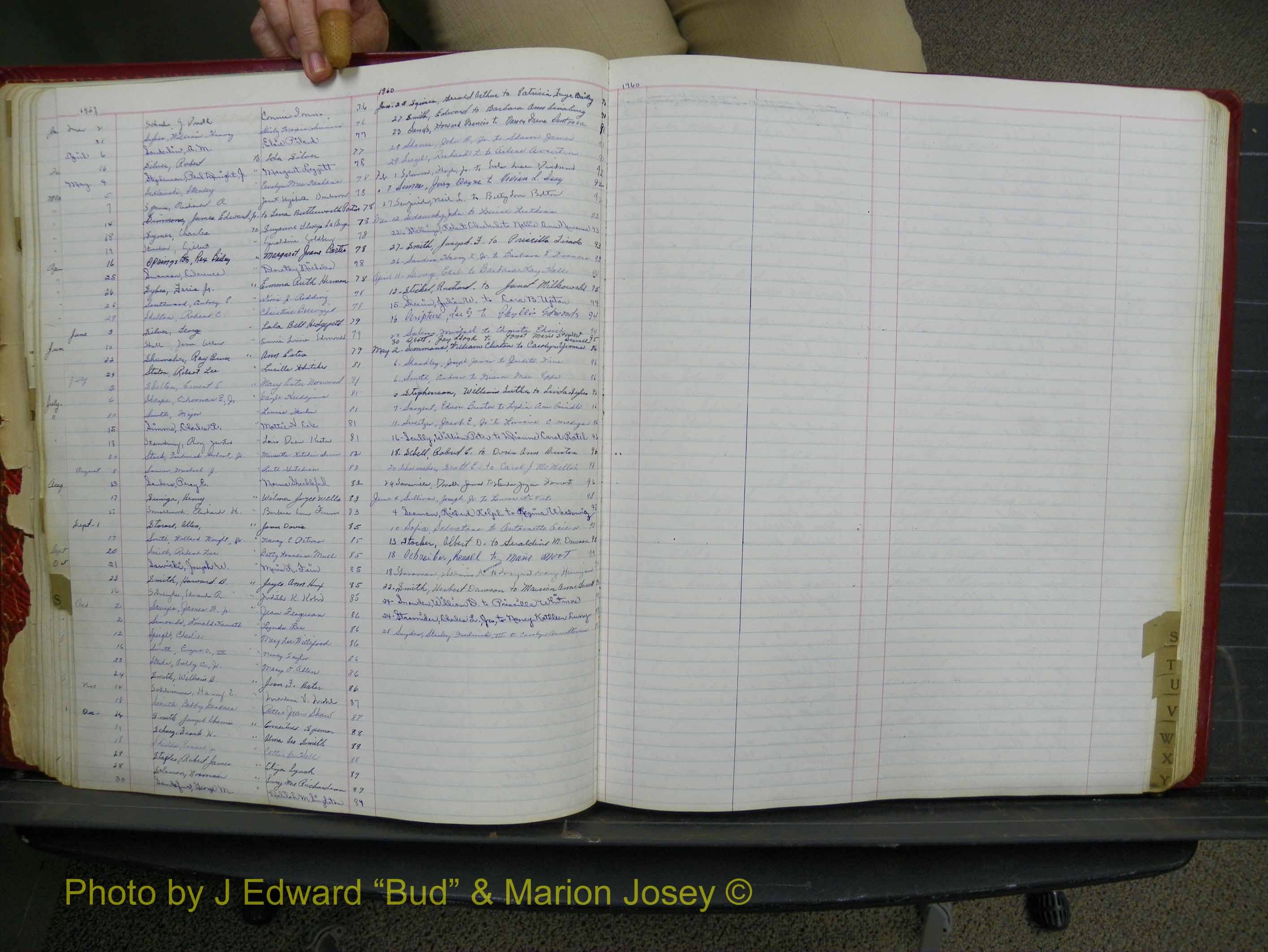 Halifax Marriage Book 14, 1954-1960  Index S3.JPG