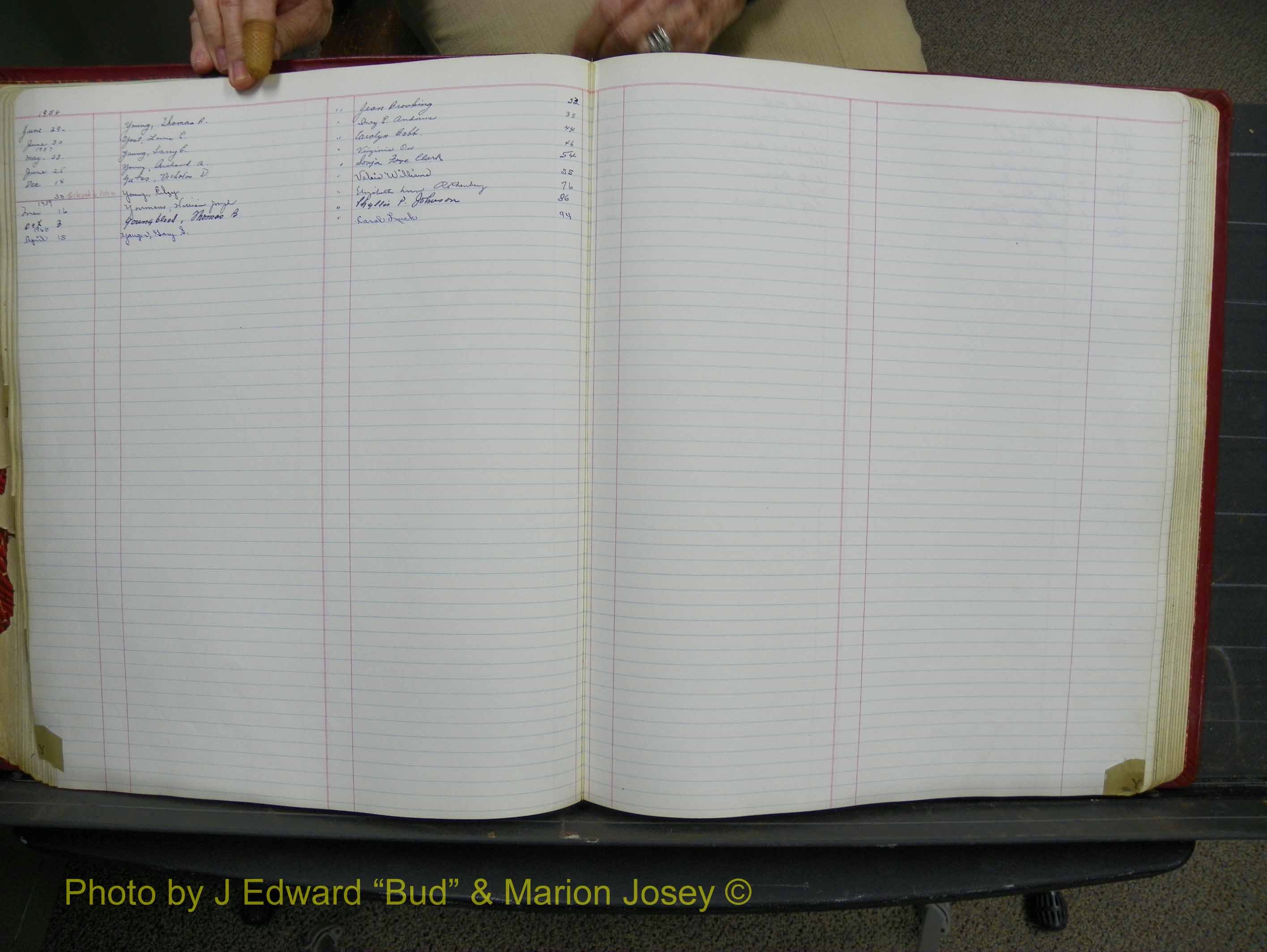 Halifax Marriage Book 14, 1954-1960  Index Y.JPG