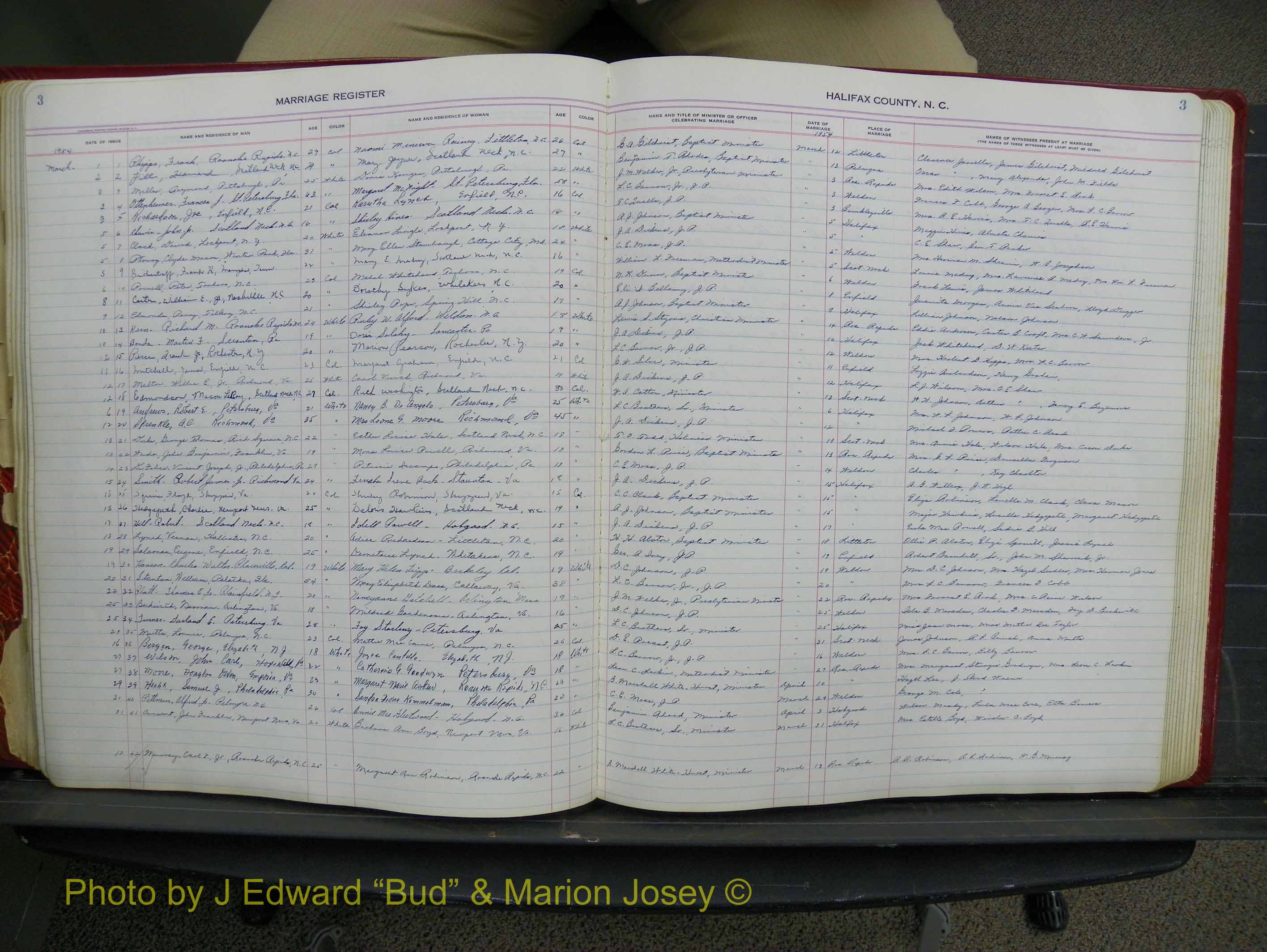 Halifax Marriage Book 14, 1954-1960  P 003.JPG