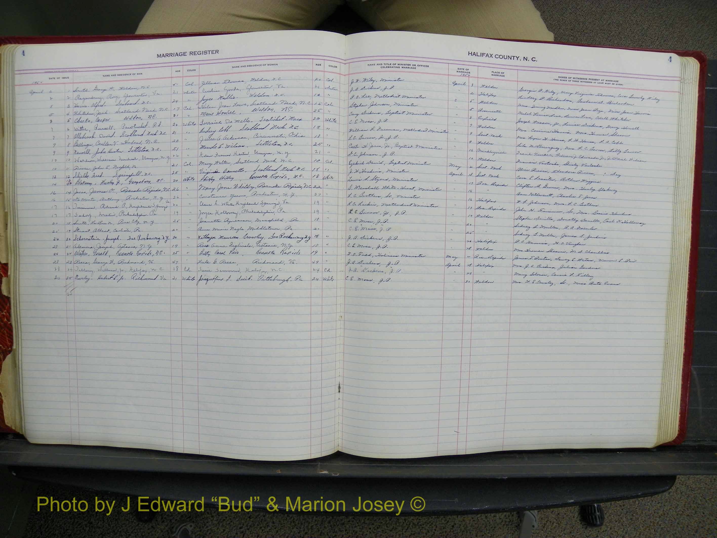 Halifax Marriage Book 14, 1954-1960  P 004.JPG