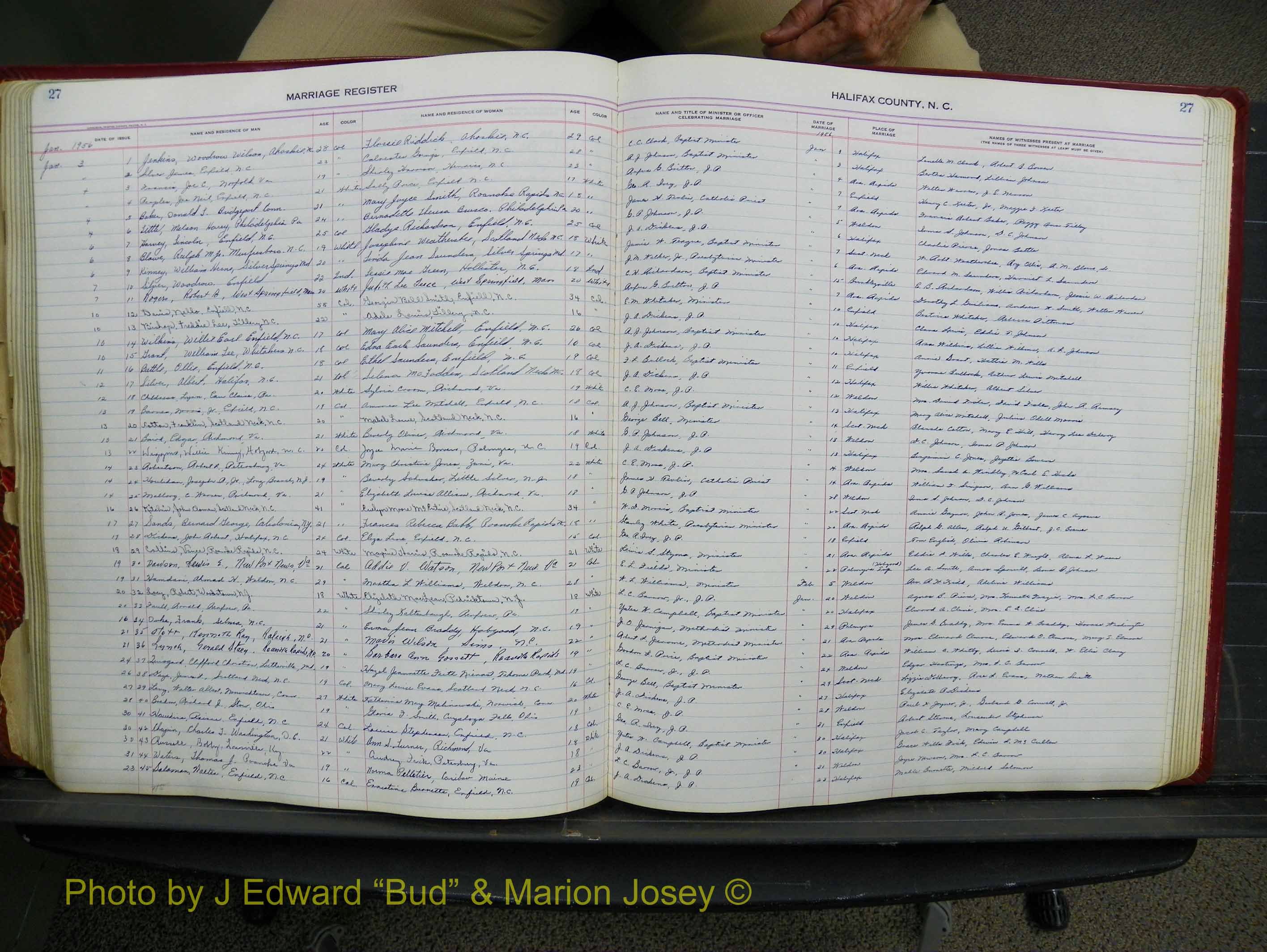 Halifax Marriage Book 14, 1954-1960  P 027.JPG