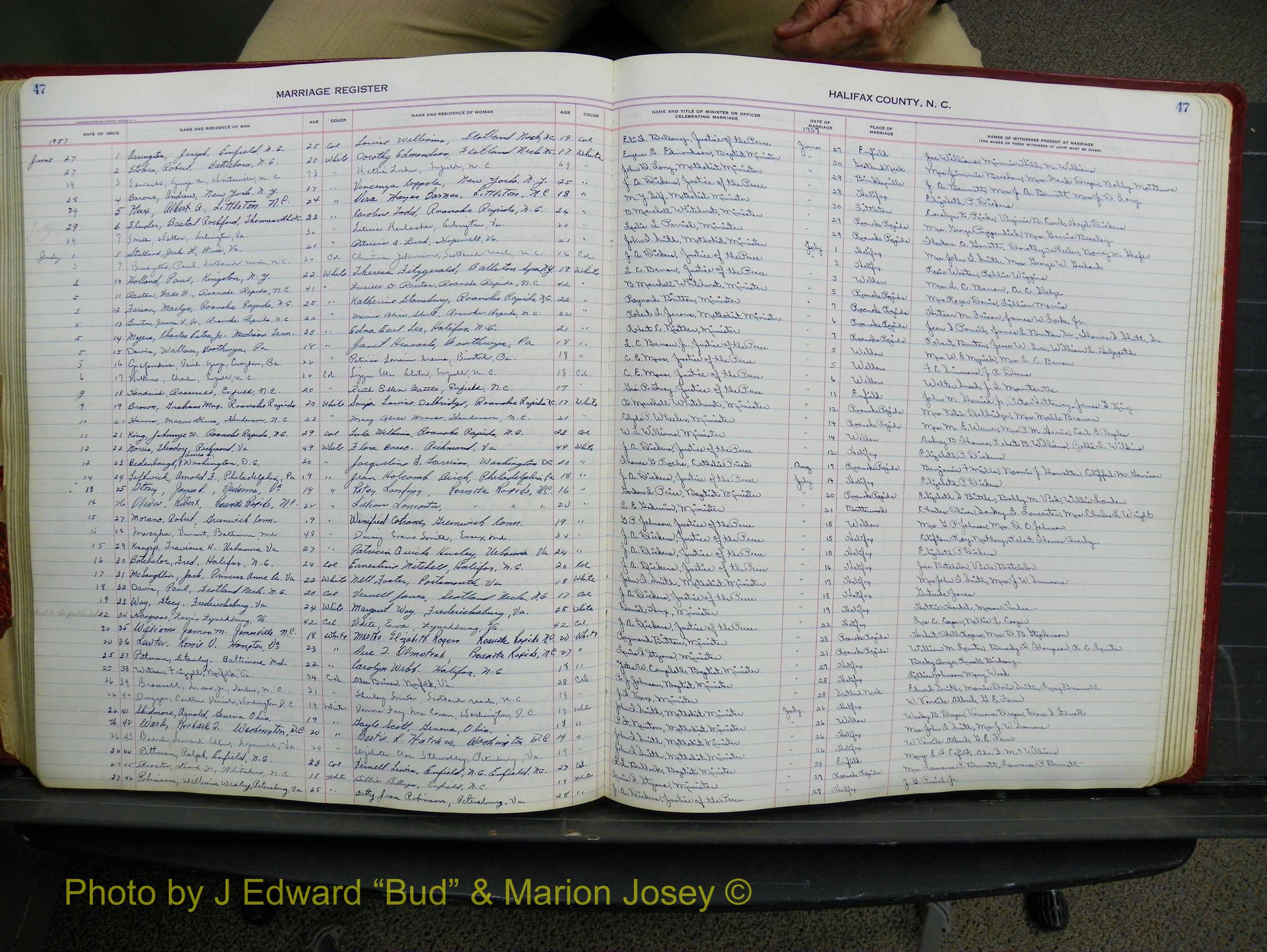 Halifax Marriage Book 14, 1954-1960  P 047.JPG