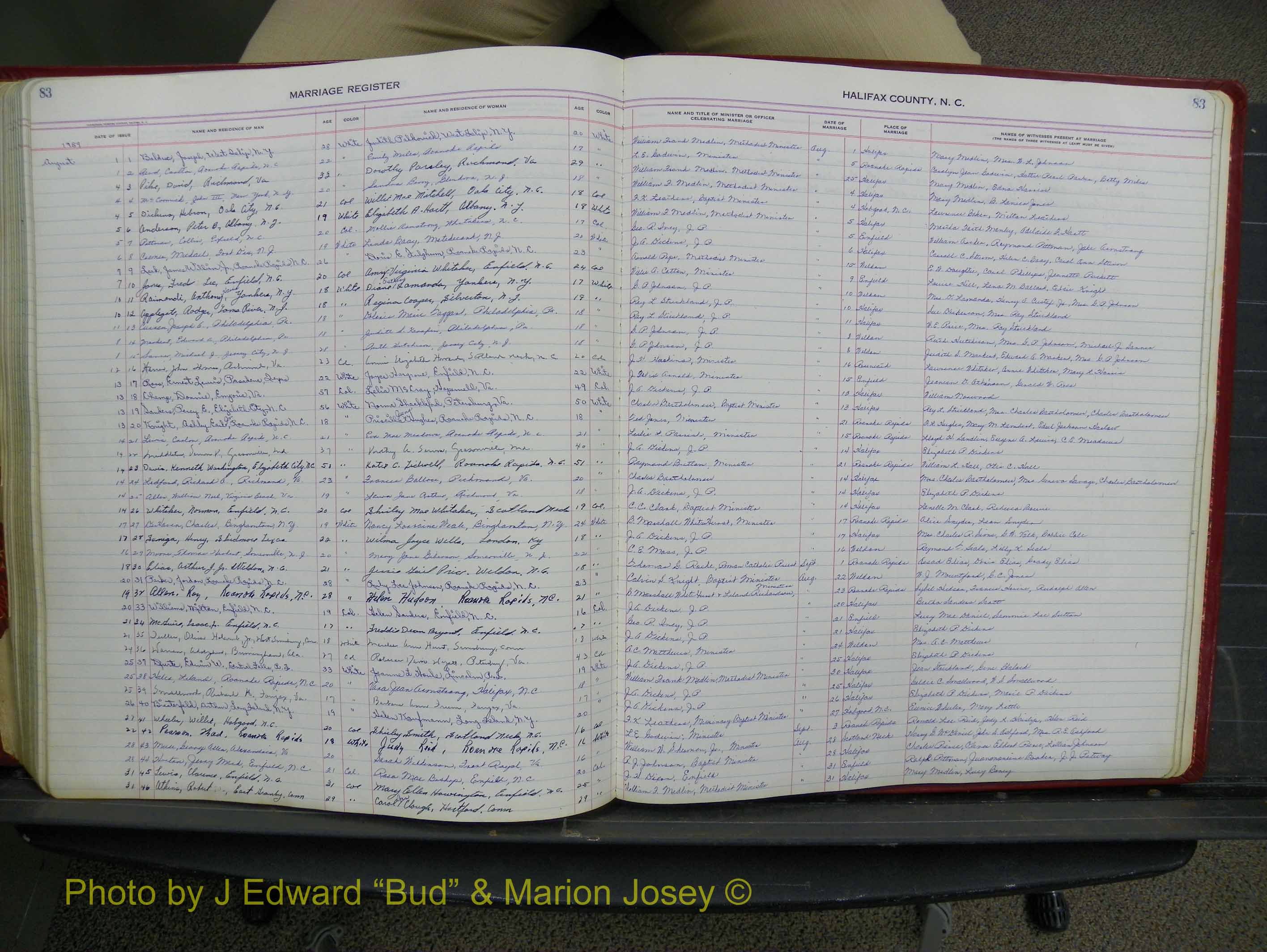 Halifax Marriage Book 14, 1954-1960  P 083.JPG