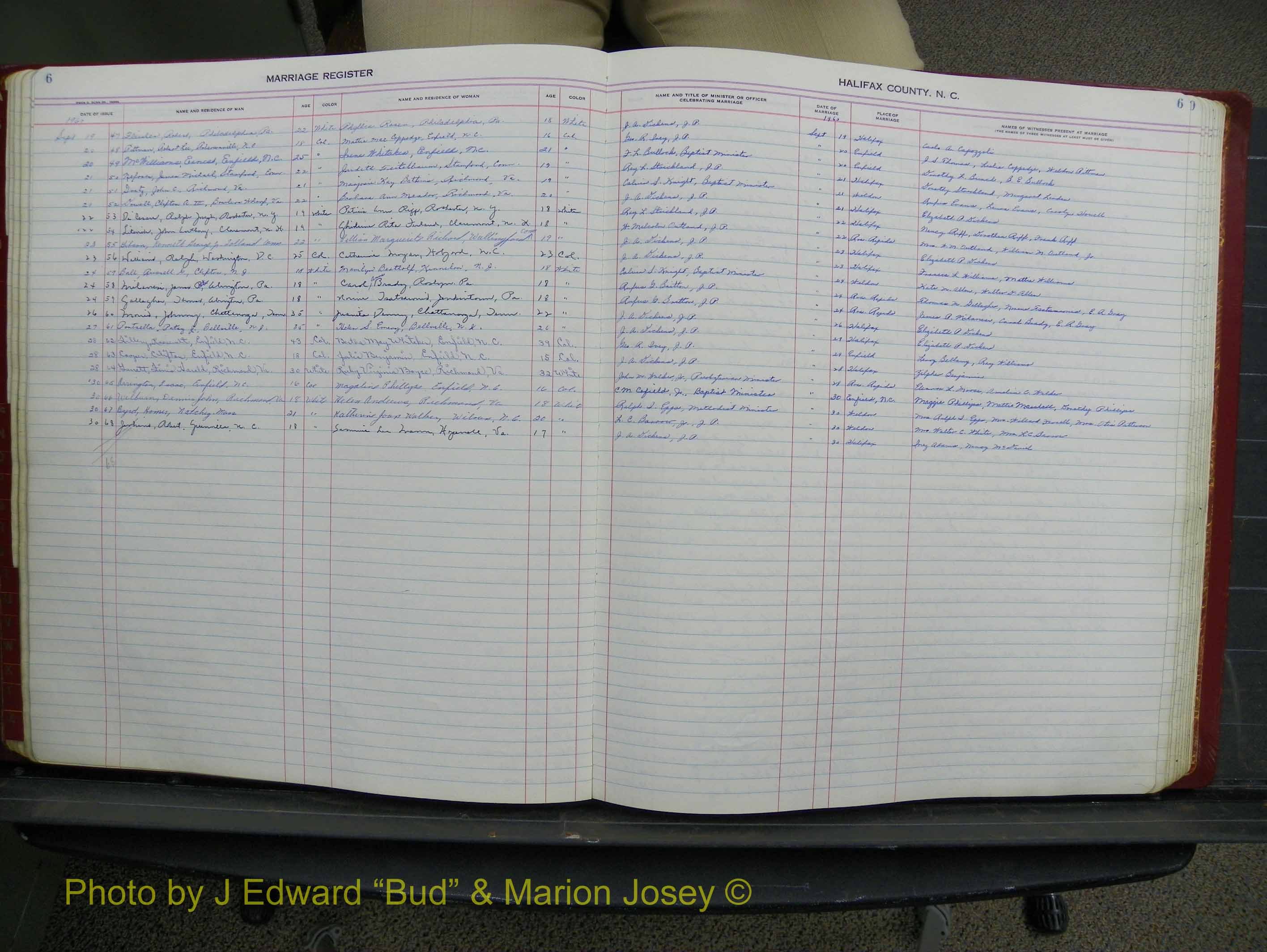 Halifax Marriage Book 15, 1960-1964  P 006.JPG