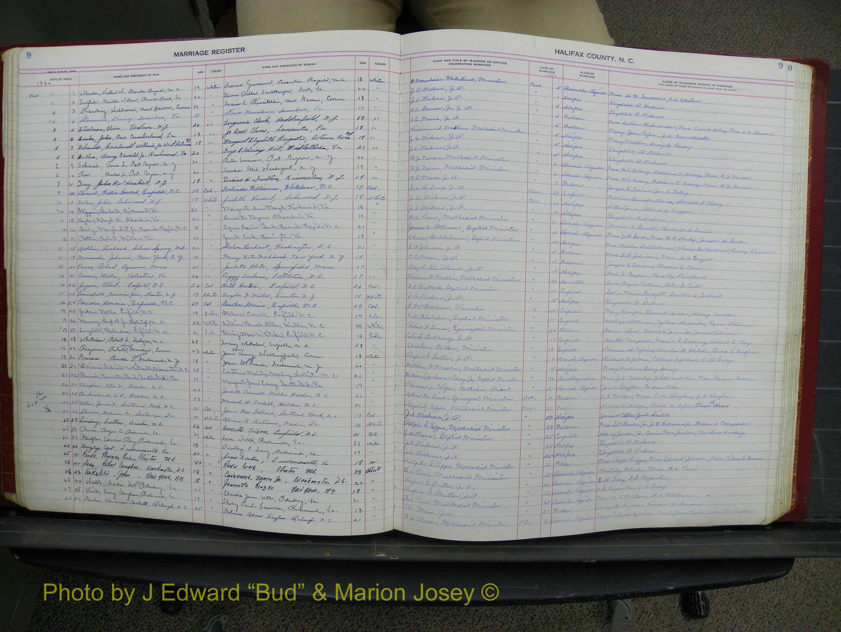 Halifax Marriage Book 15, 1960-1964  P 009.JPG